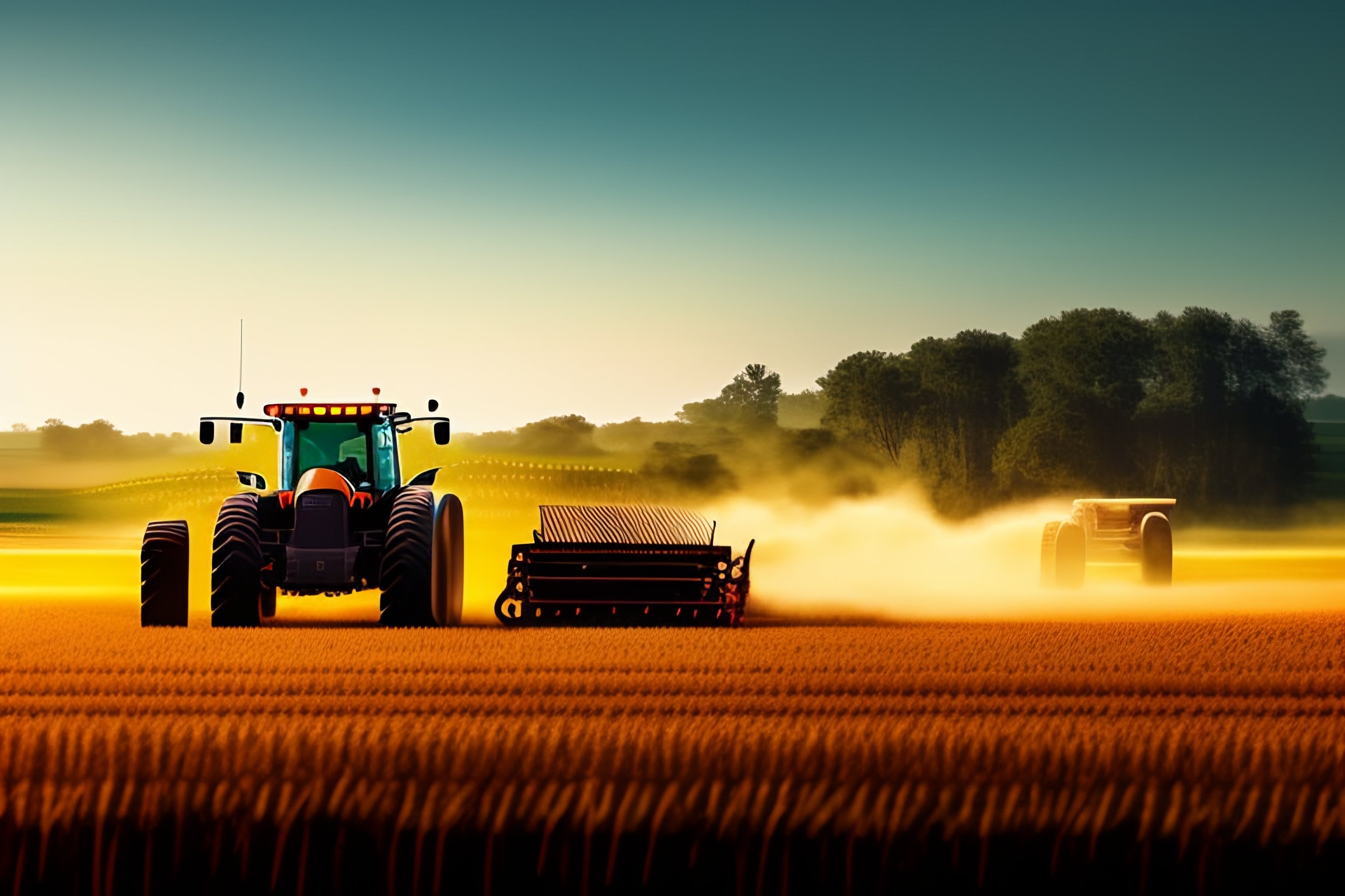Lexica - Vector image of a farmer in the field plowing