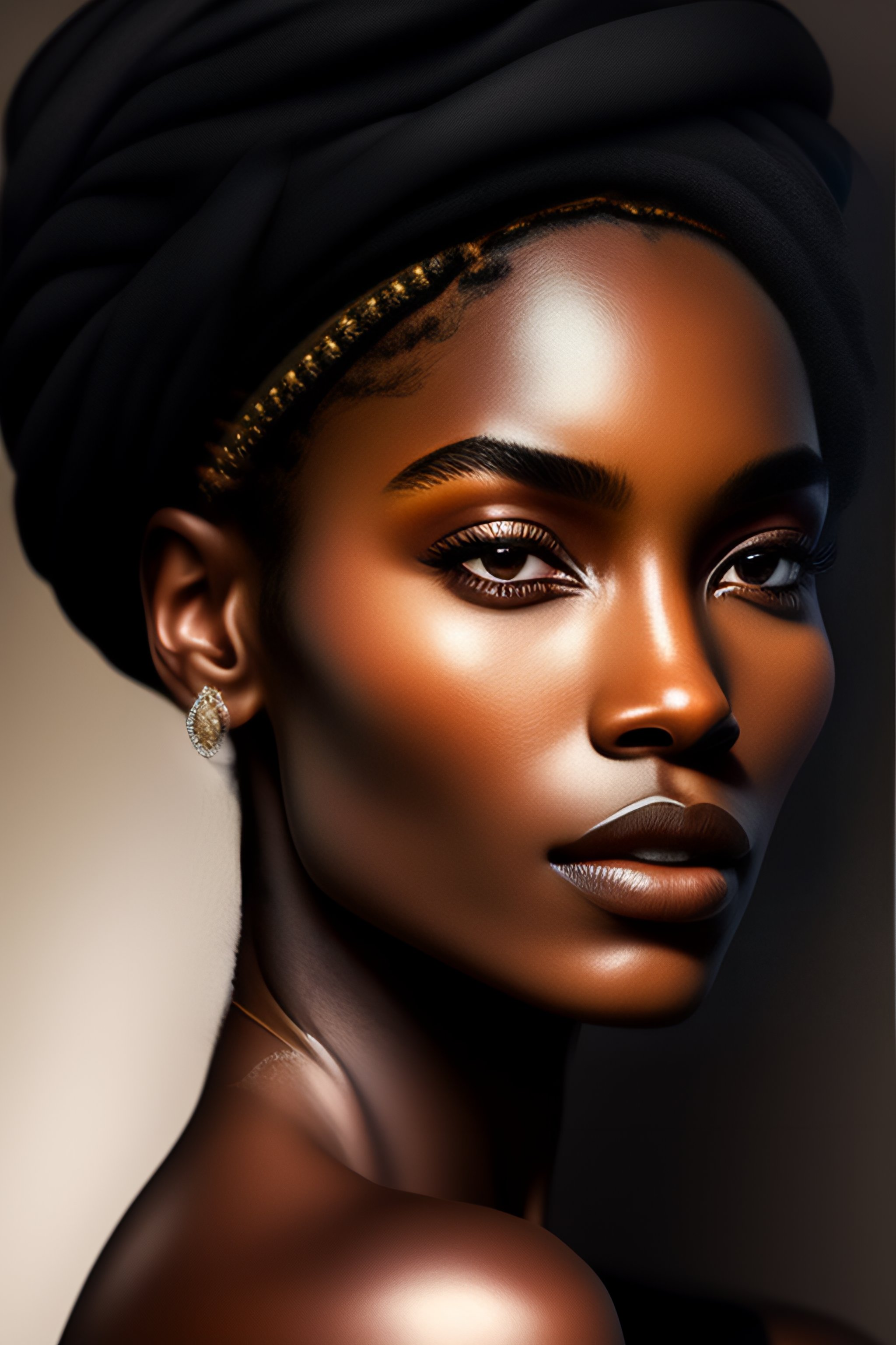 Lexica - The sharpest detail, portrait, black skin, photorealistic, 4k
