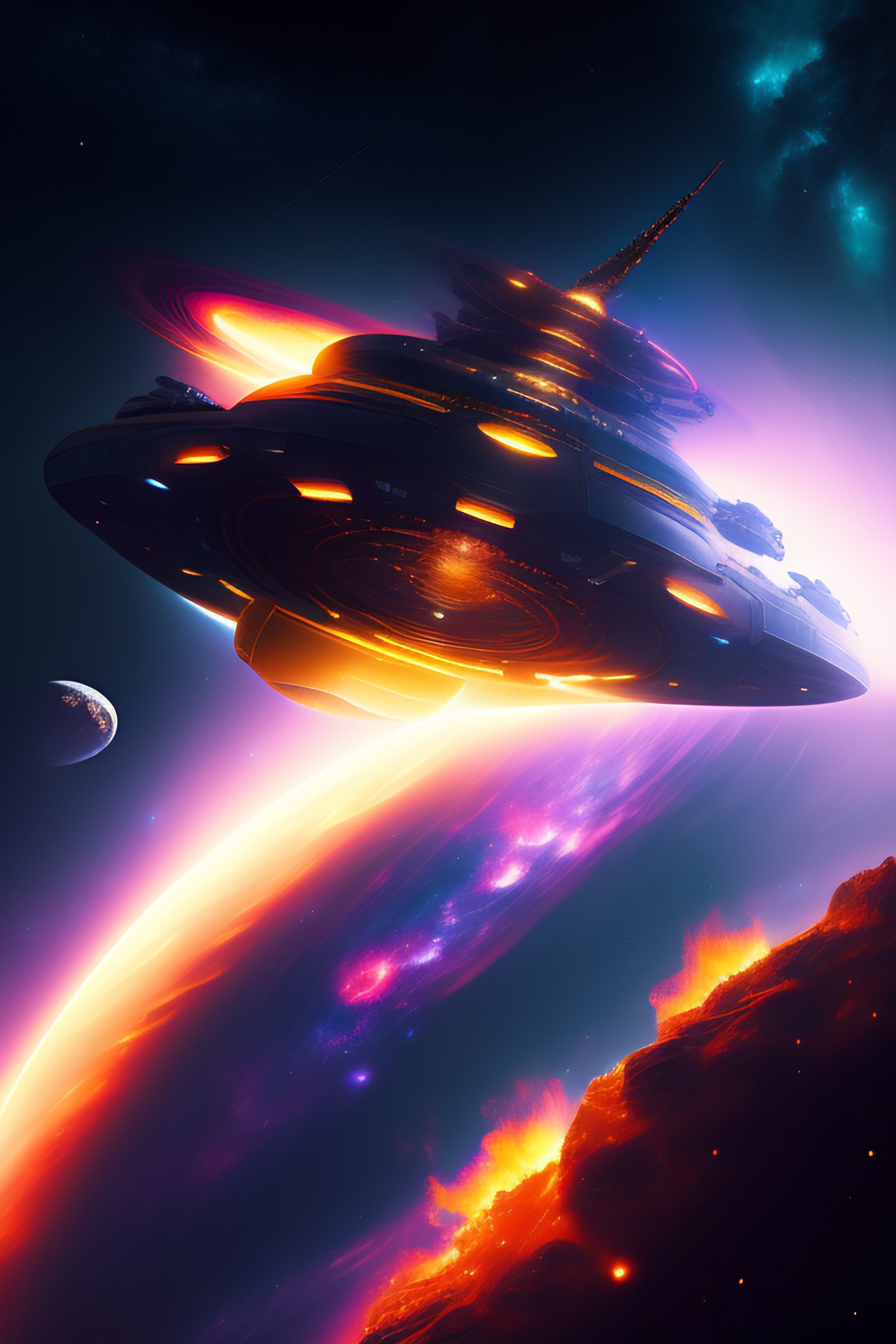 Lexica Sci Fi Space Battle 9k 