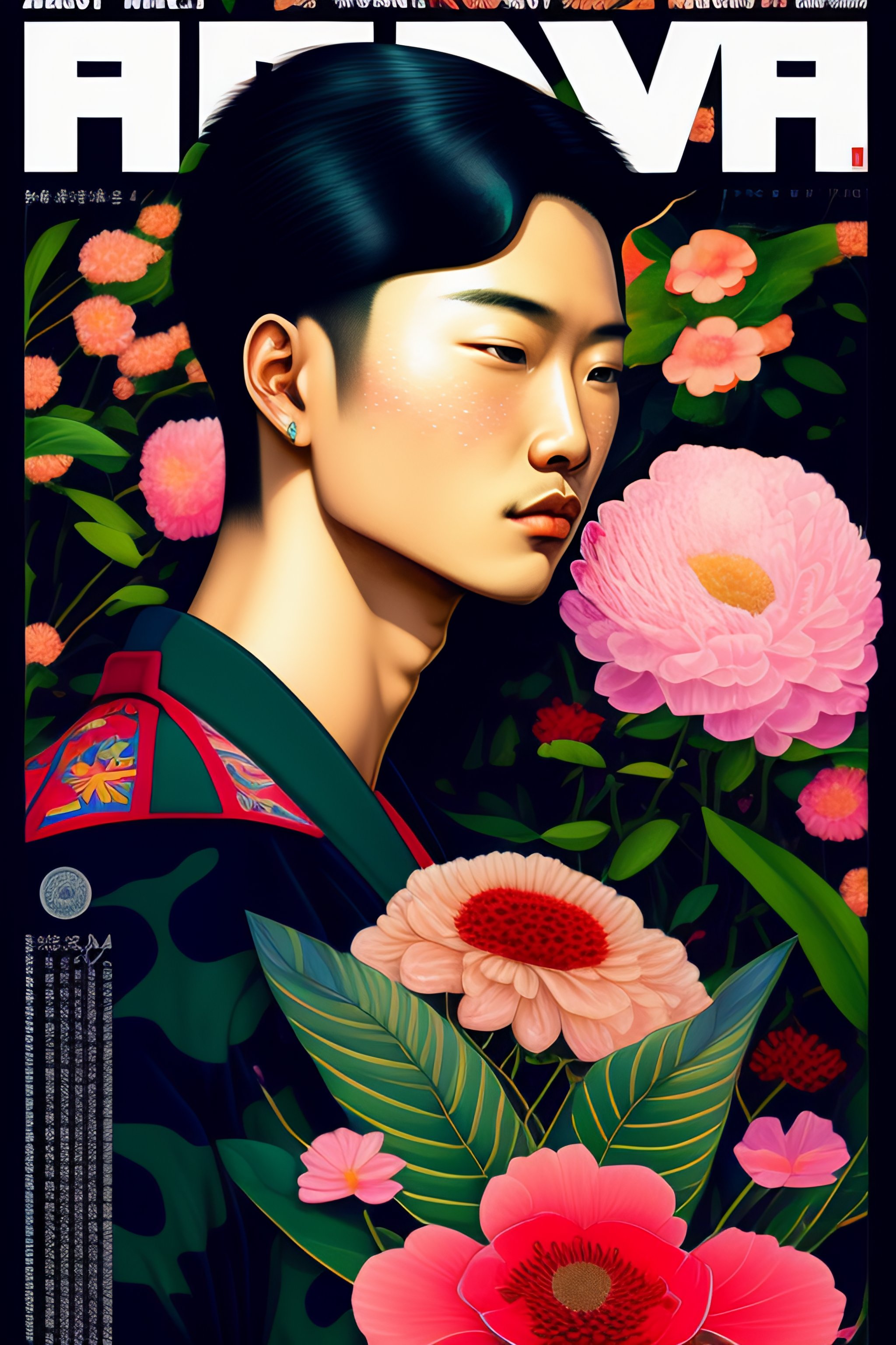 Lexica - Magazine cover poster, upper portrait of male soldier wearing ...