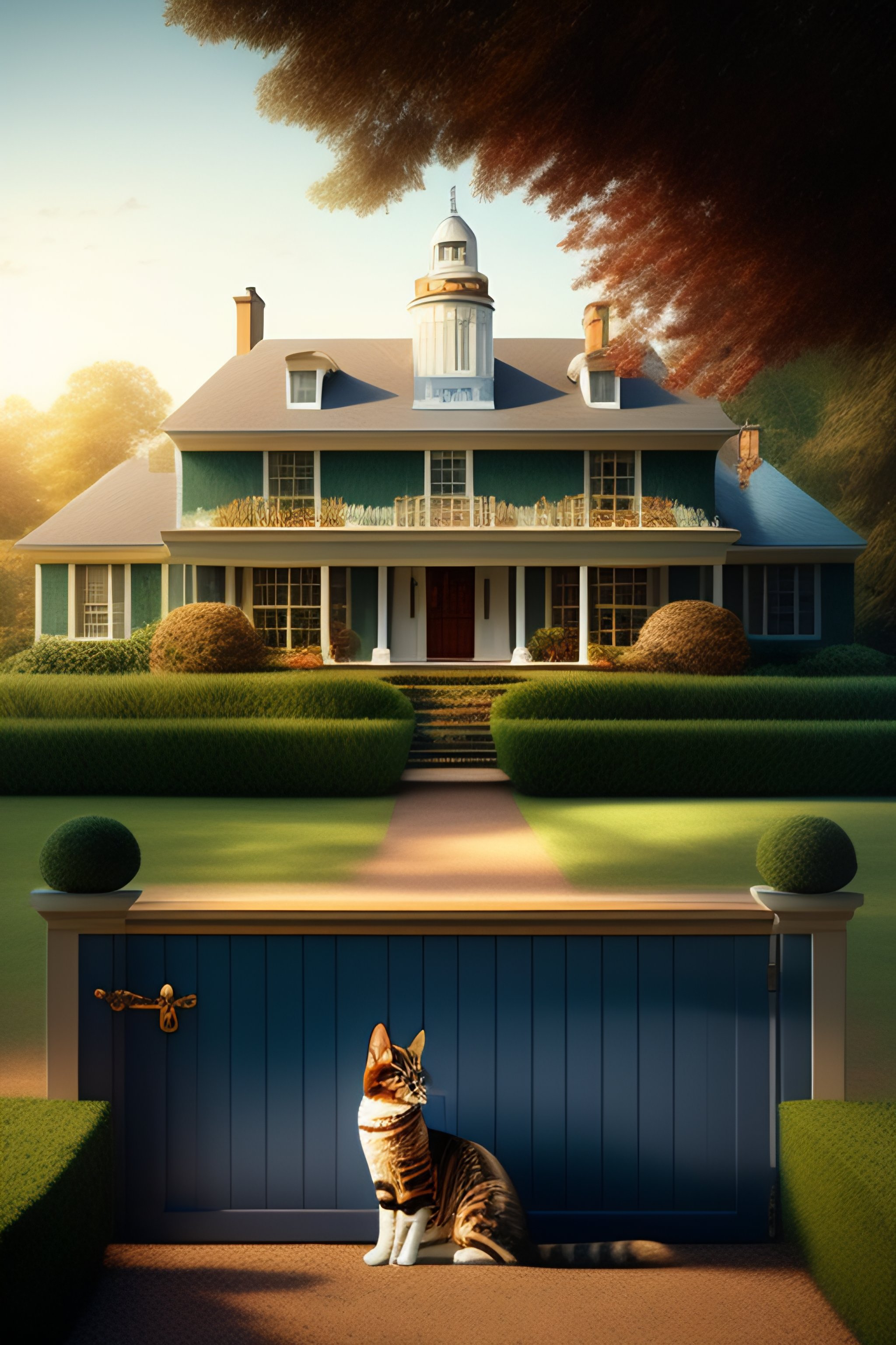 Lexica - Big house with cat