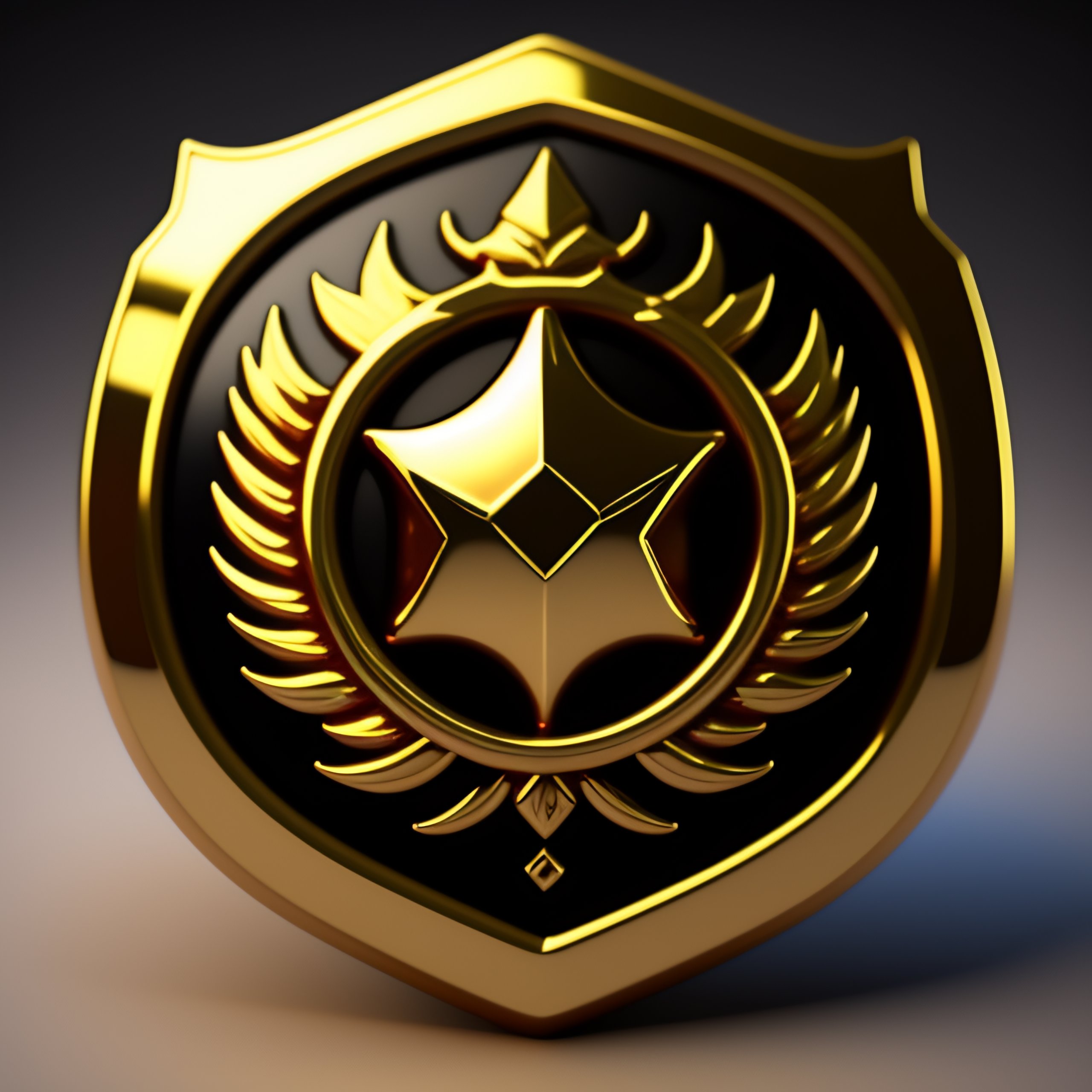 Lexica - Warlord badge made with gold leather and metal, fantasy epic ...