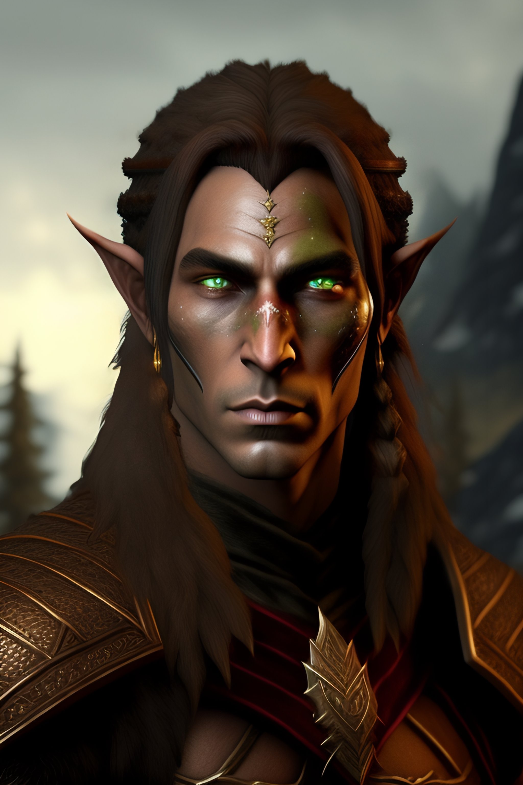 Lexica Skyrim elf man with burned face