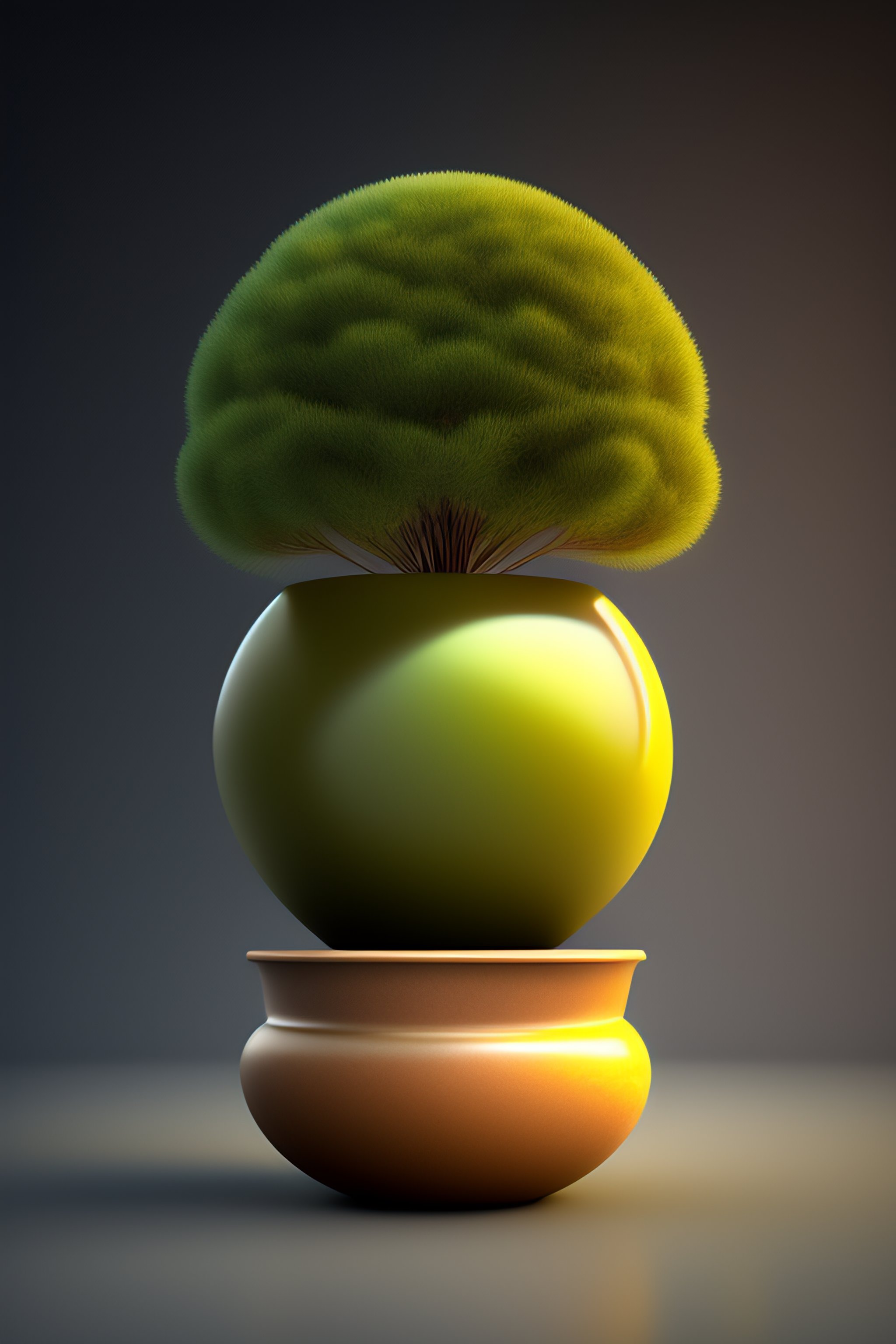 Lexica - A plant in a pot in a futuristic style levitating