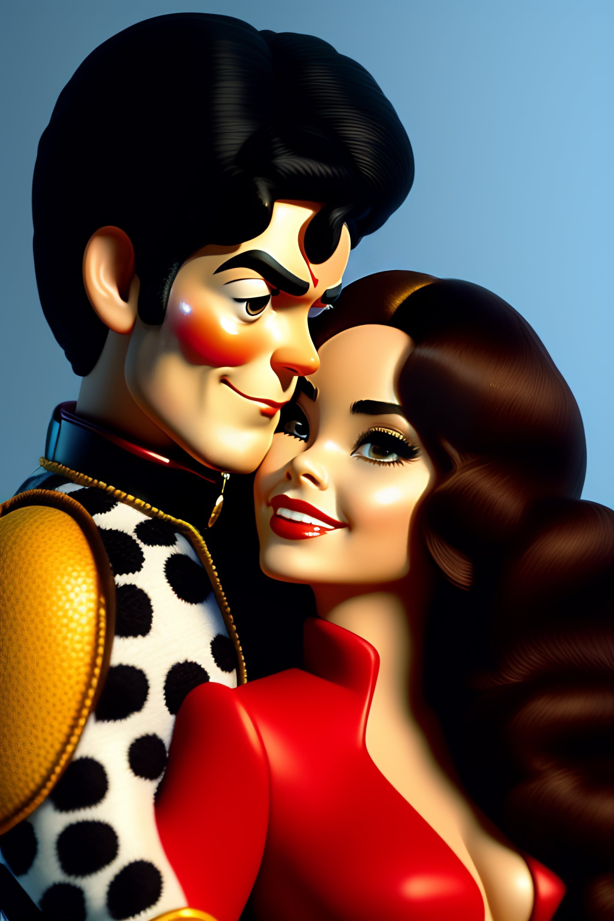 Lexica - Michael jackson disney style in toy story 3 kissing gal galdot  photorealistic