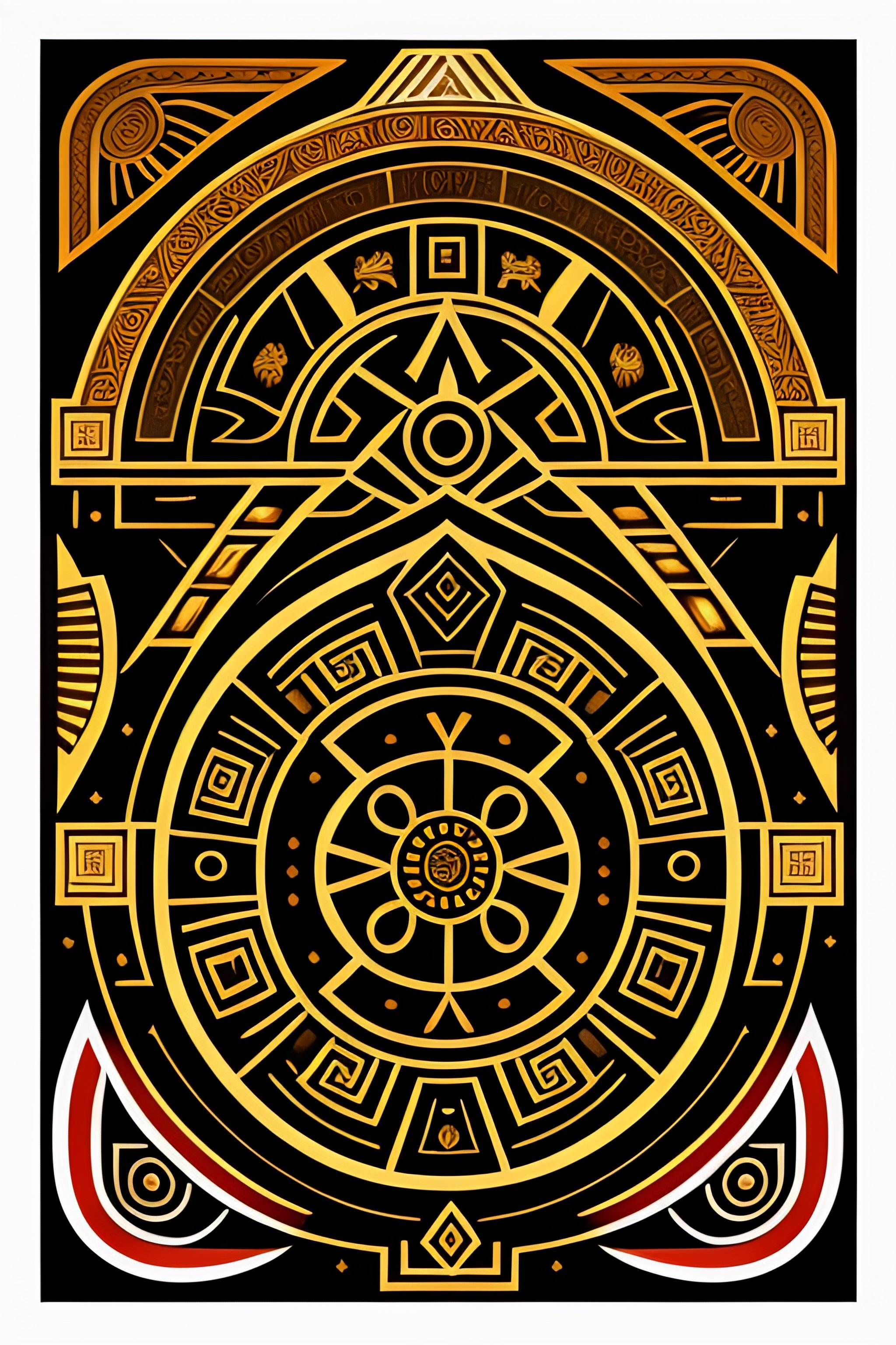 Lexica - A geometric patern of symbols from the aztec calendar