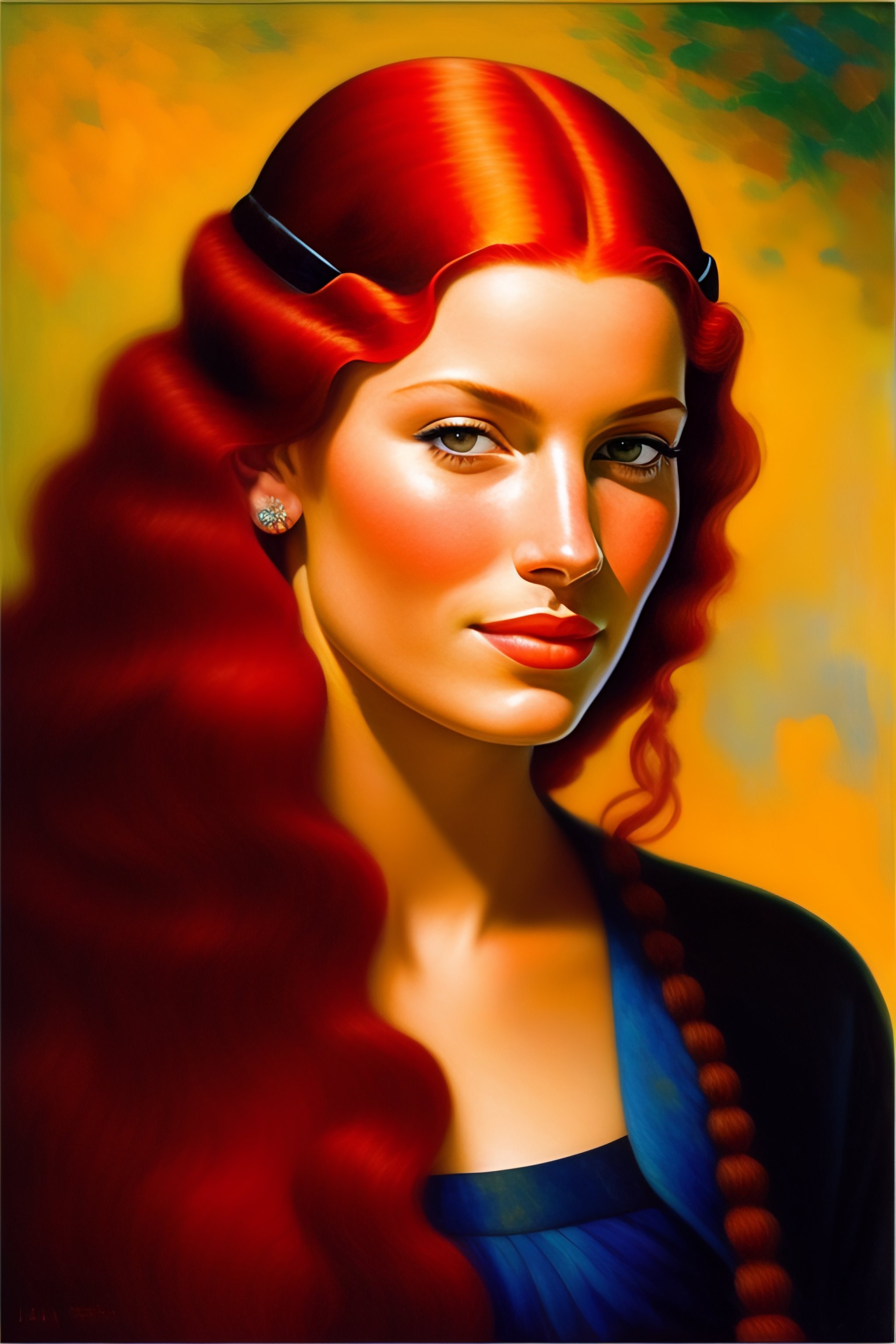 Lexica Diego Rivera Red Haired Woman Long Red Hair Bun