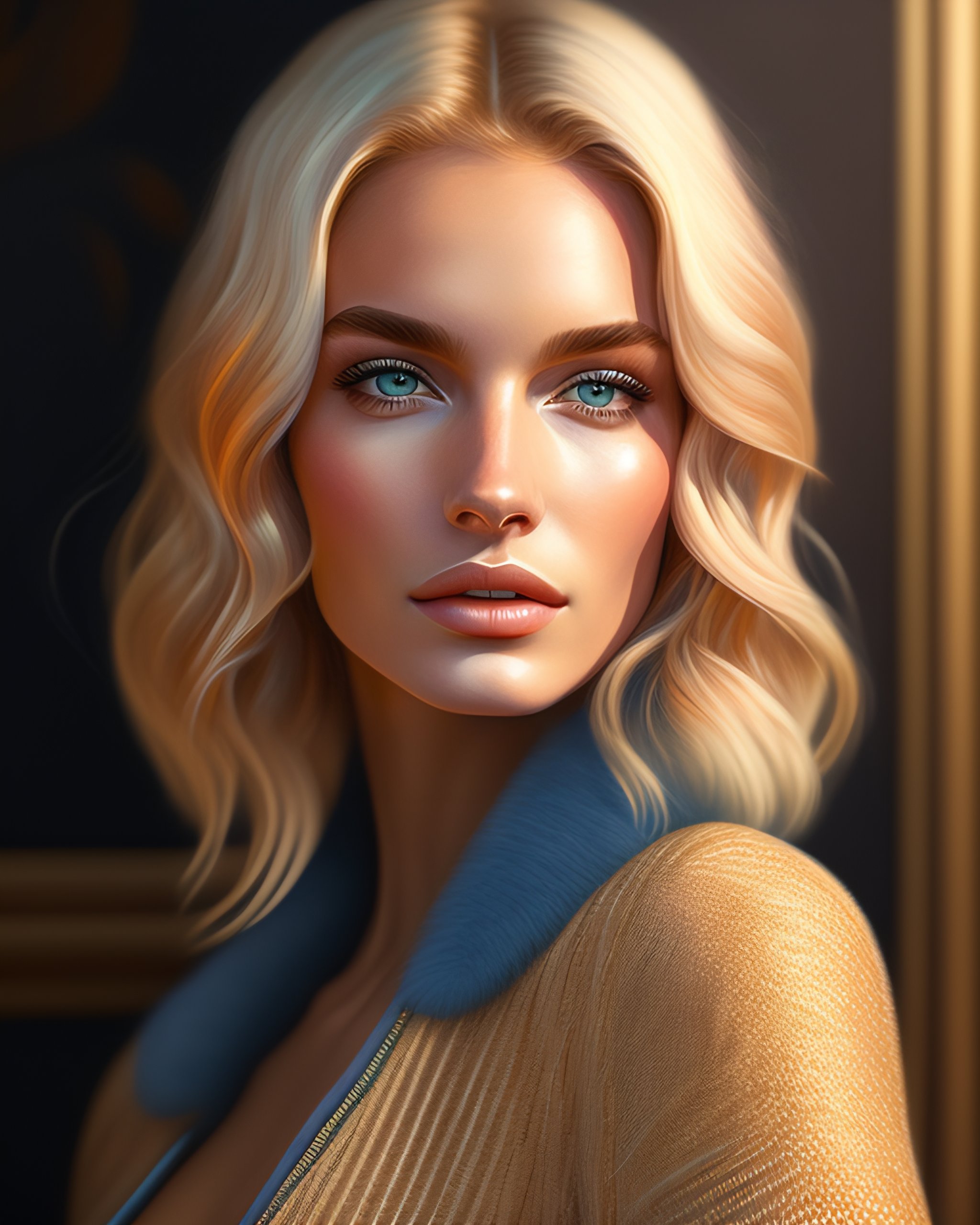 Lexica - A digital painting of blonde woman, a character portrait by