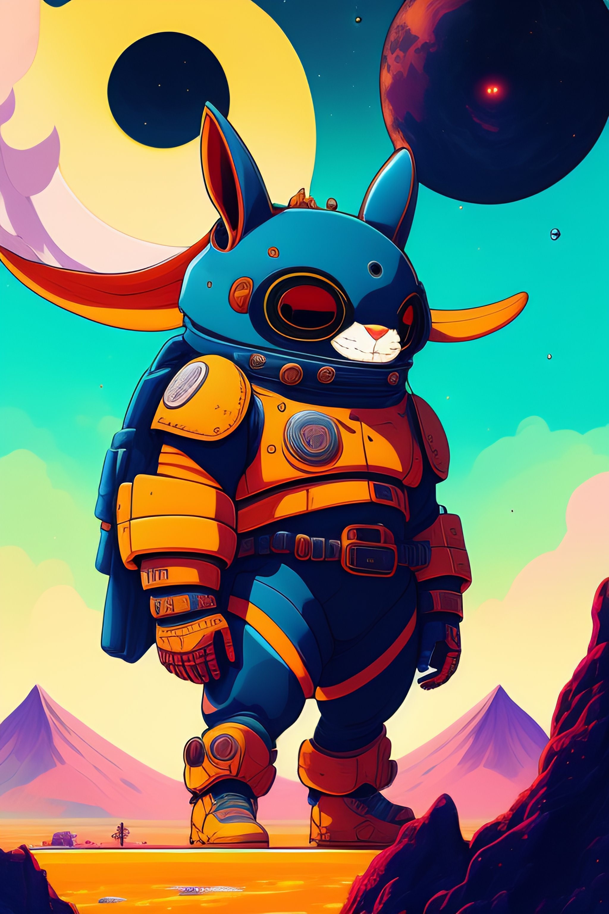 Lexica - Photo of fusion of a huge savage rabit monster with an alien ...