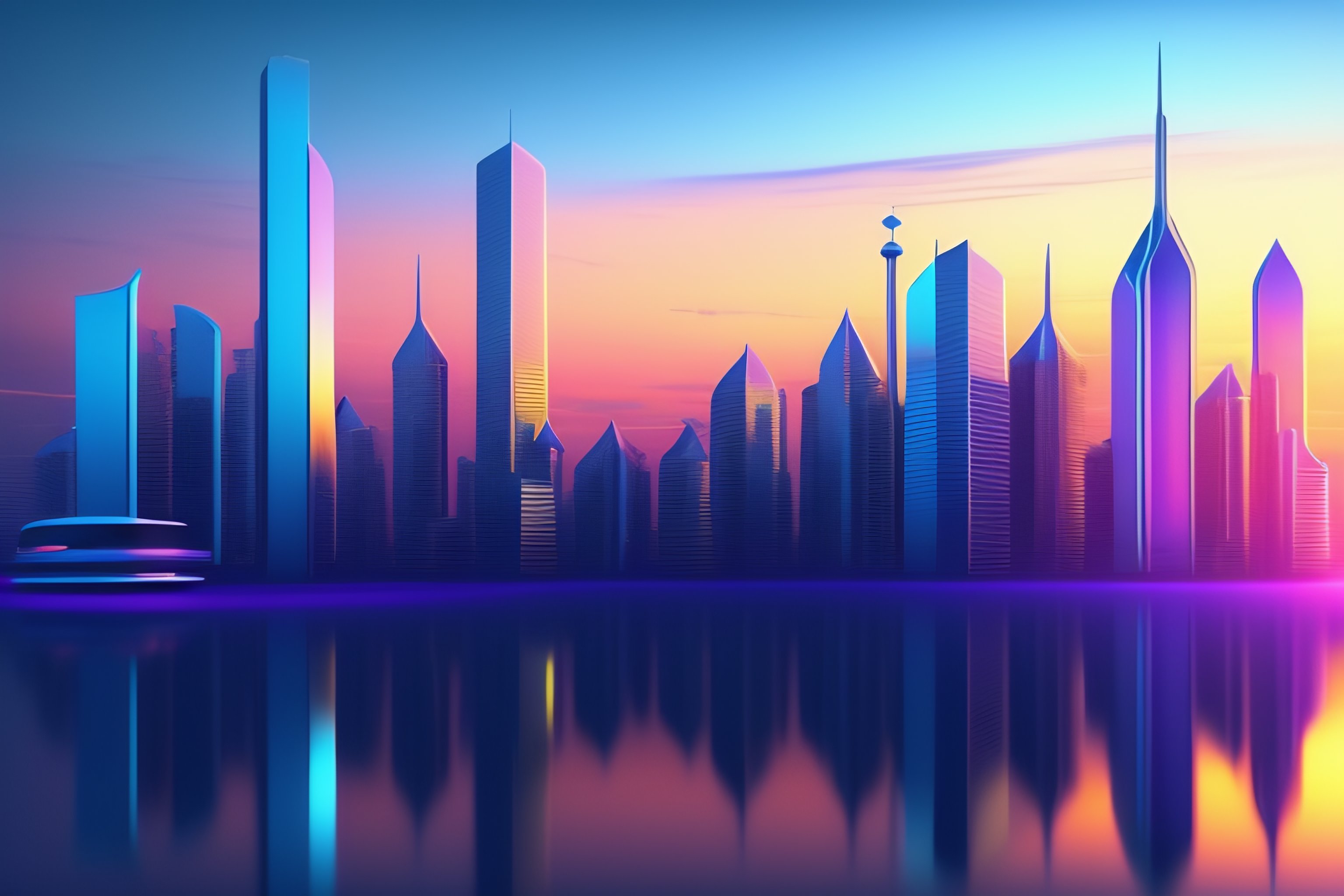 Lexica - 3d game city, futuristic, cartoon style, blue sunset ...