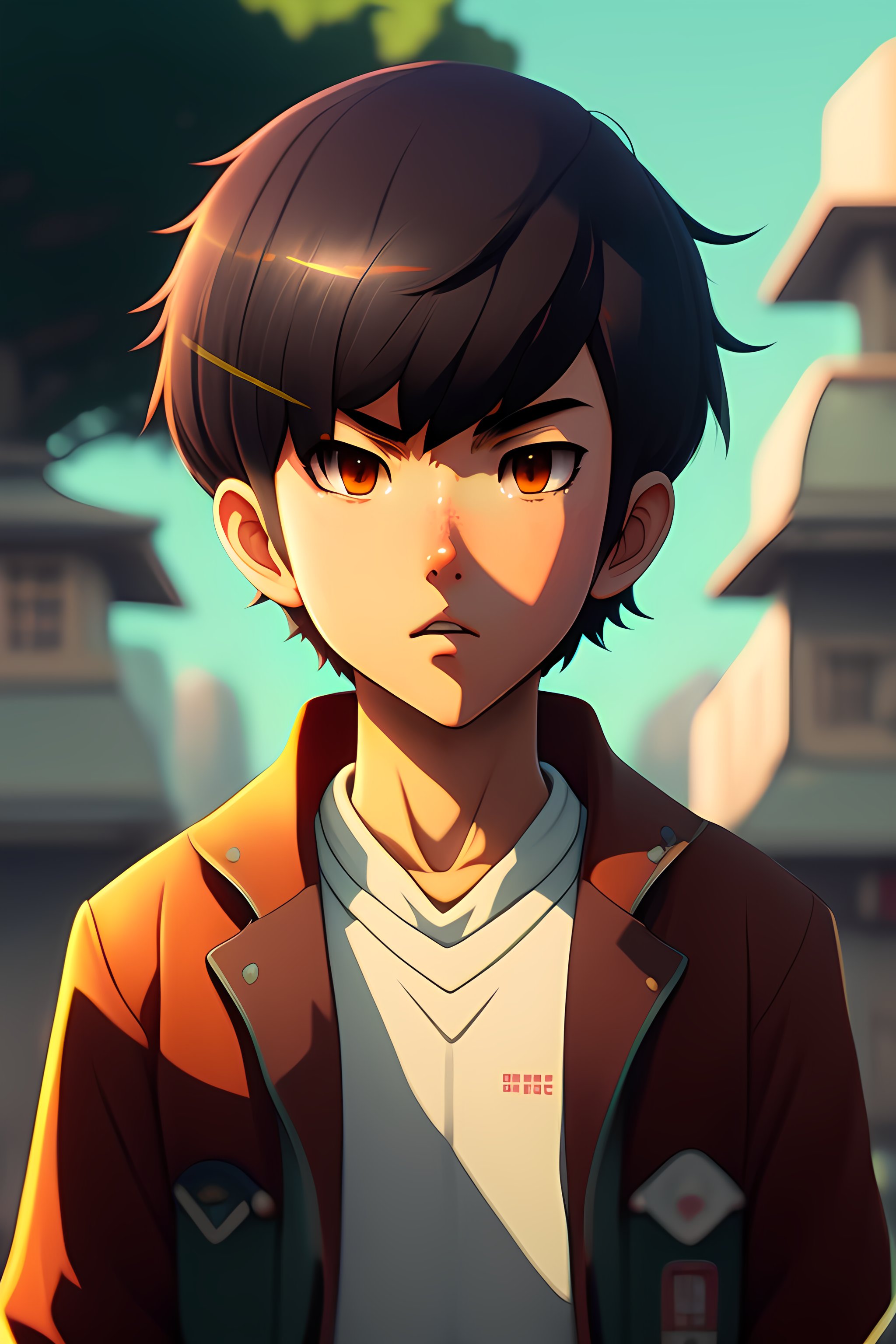 Lexica - Character portrait of a young man, handsome face, large eyes ...