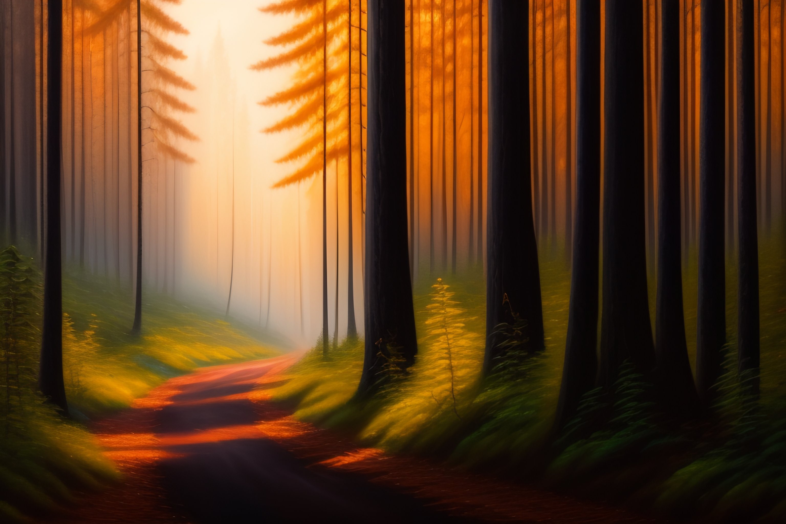Lexica - An oil painting that represents loneliness in a forest