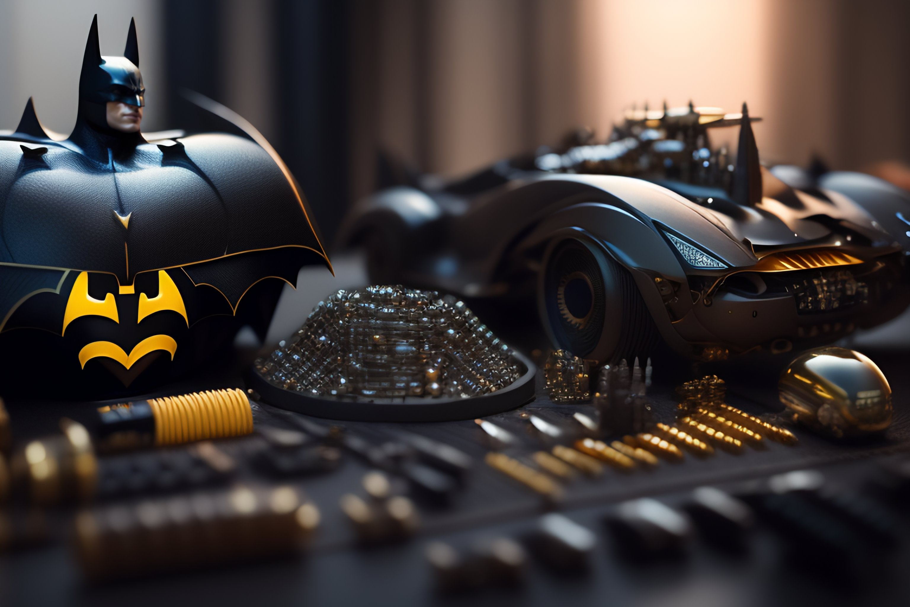 Lexica - Batman, Costumes and mechanical parts, Knolling, Knolling ...