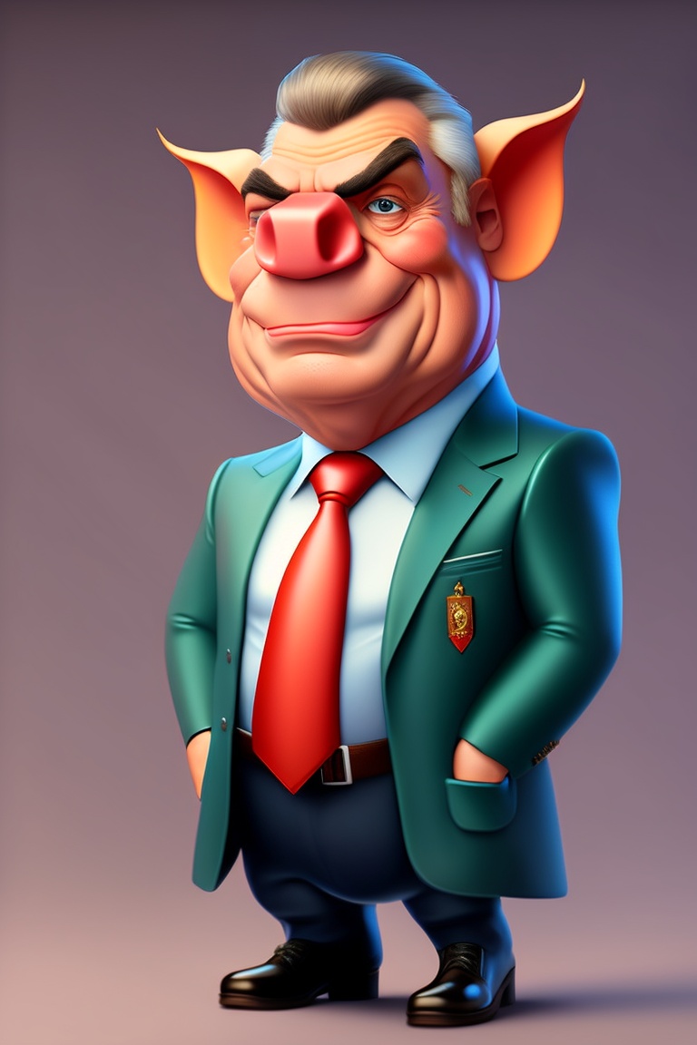 Lexica - Miloš zeman, piggy, caricature