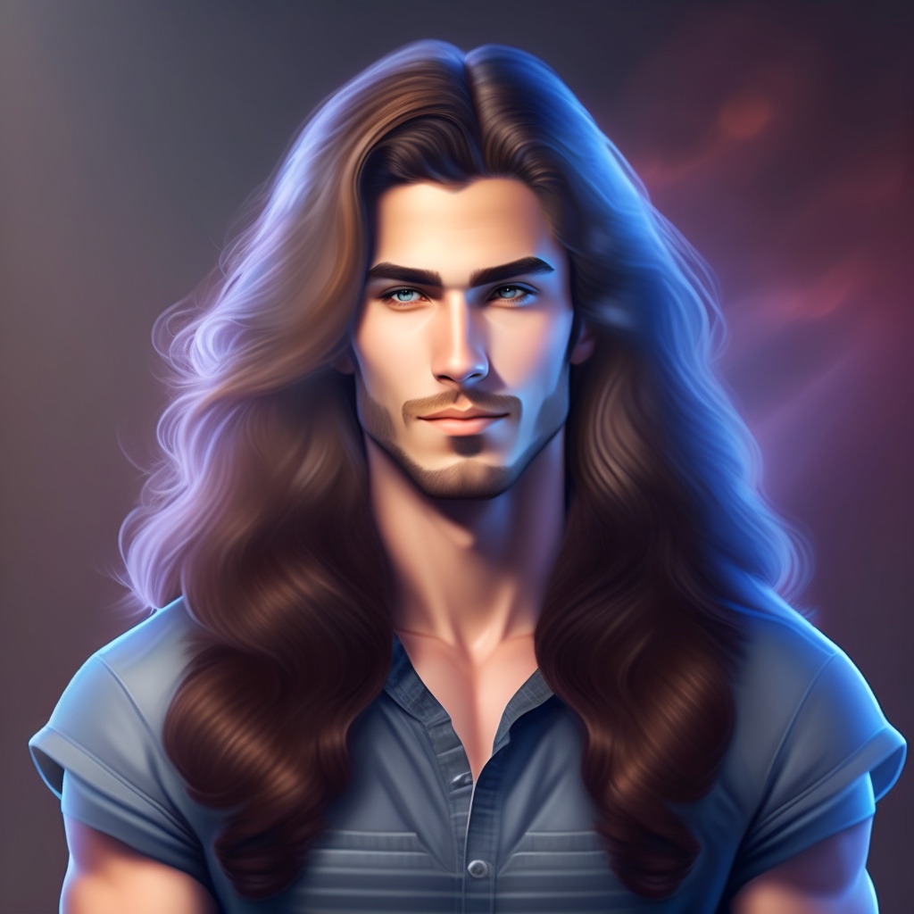 Lexica - Young man long hair ,chek shirt wear and look front