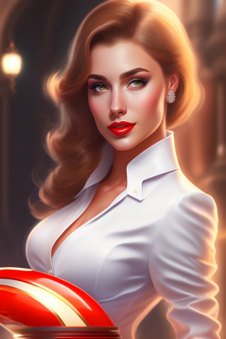 Lexica Pretty women from Russia, wearing white shirt, red shoes