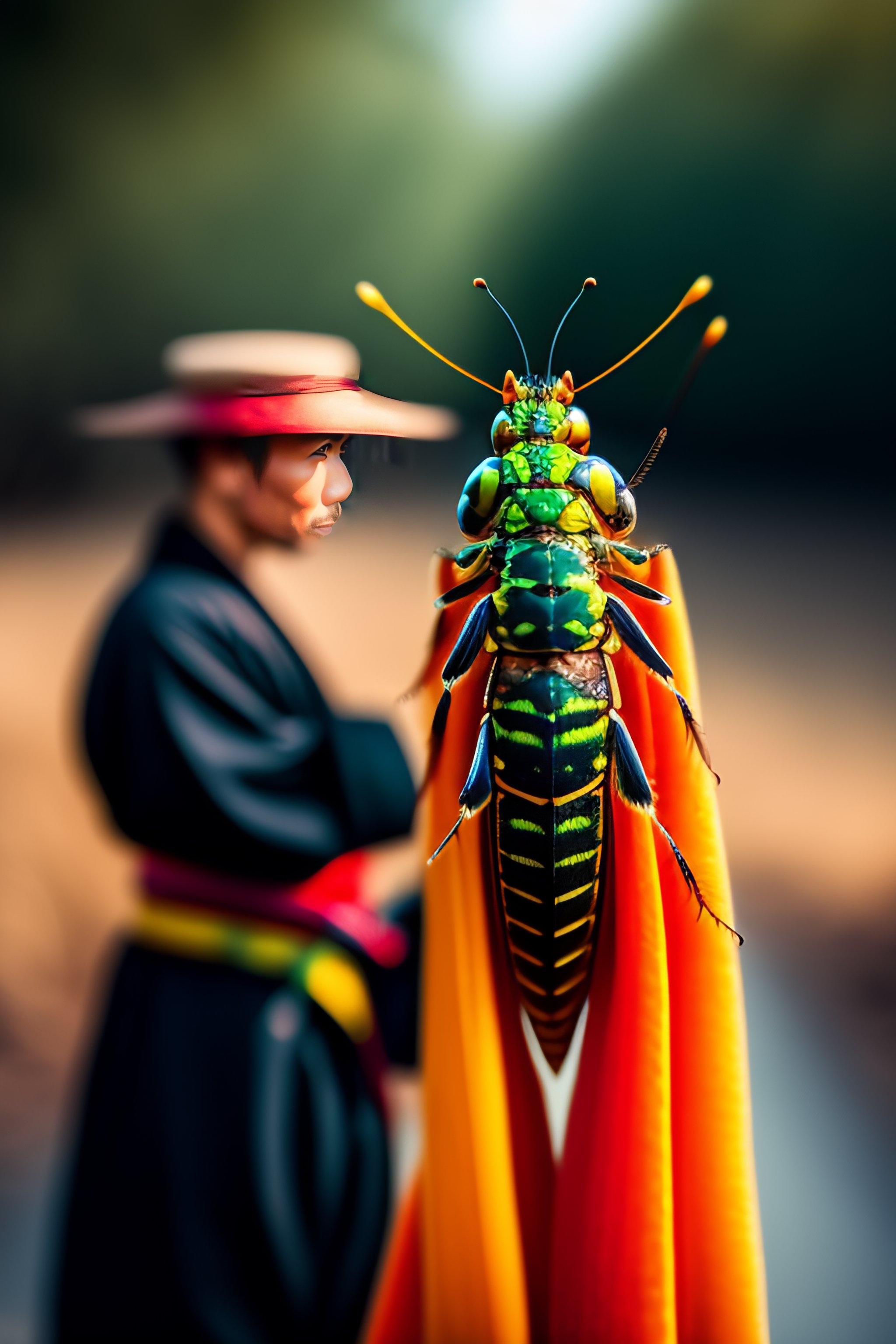 Lexica A photo of a wearing a kimono with another 2 other