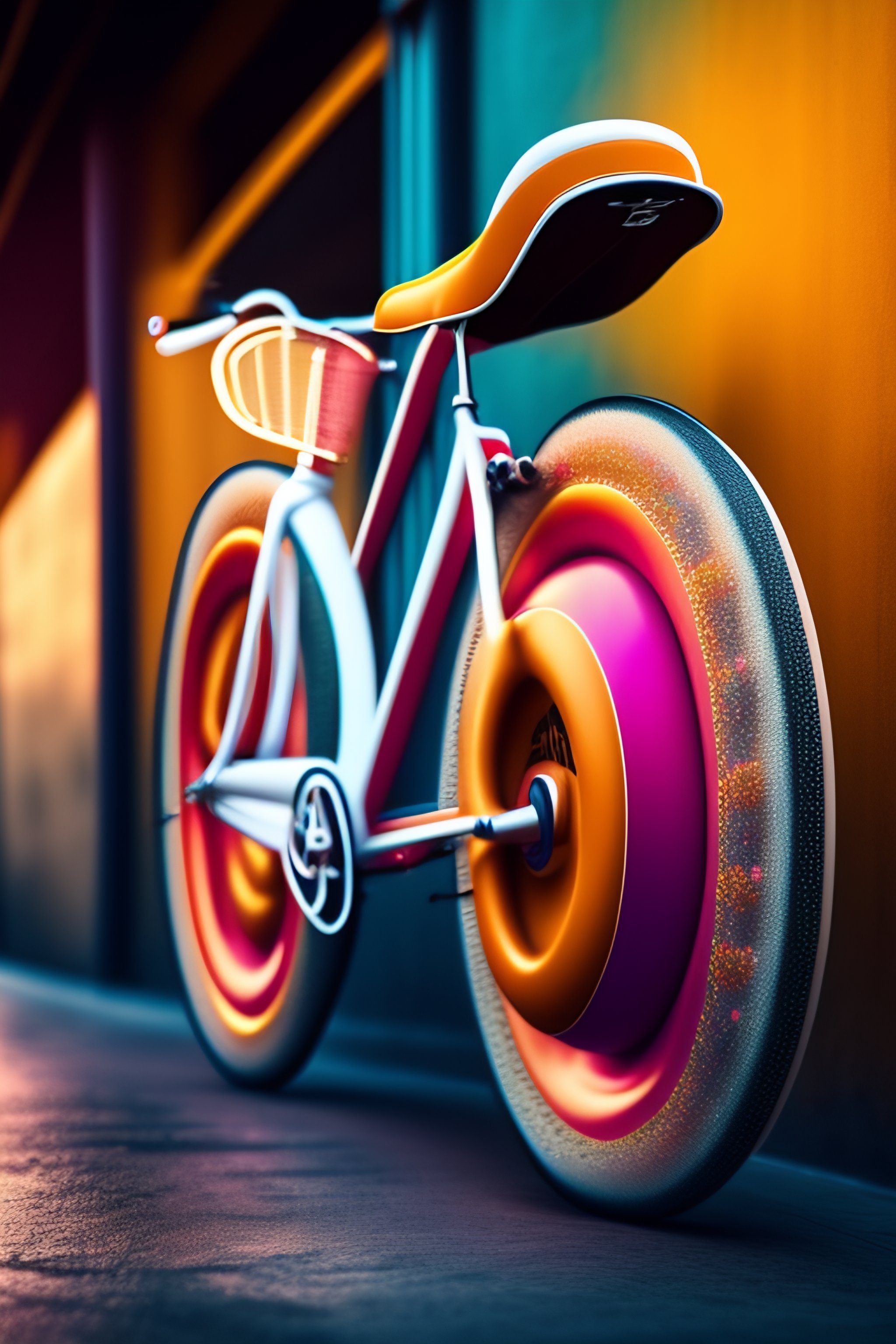 Lexica A nice bike with donuts wheels