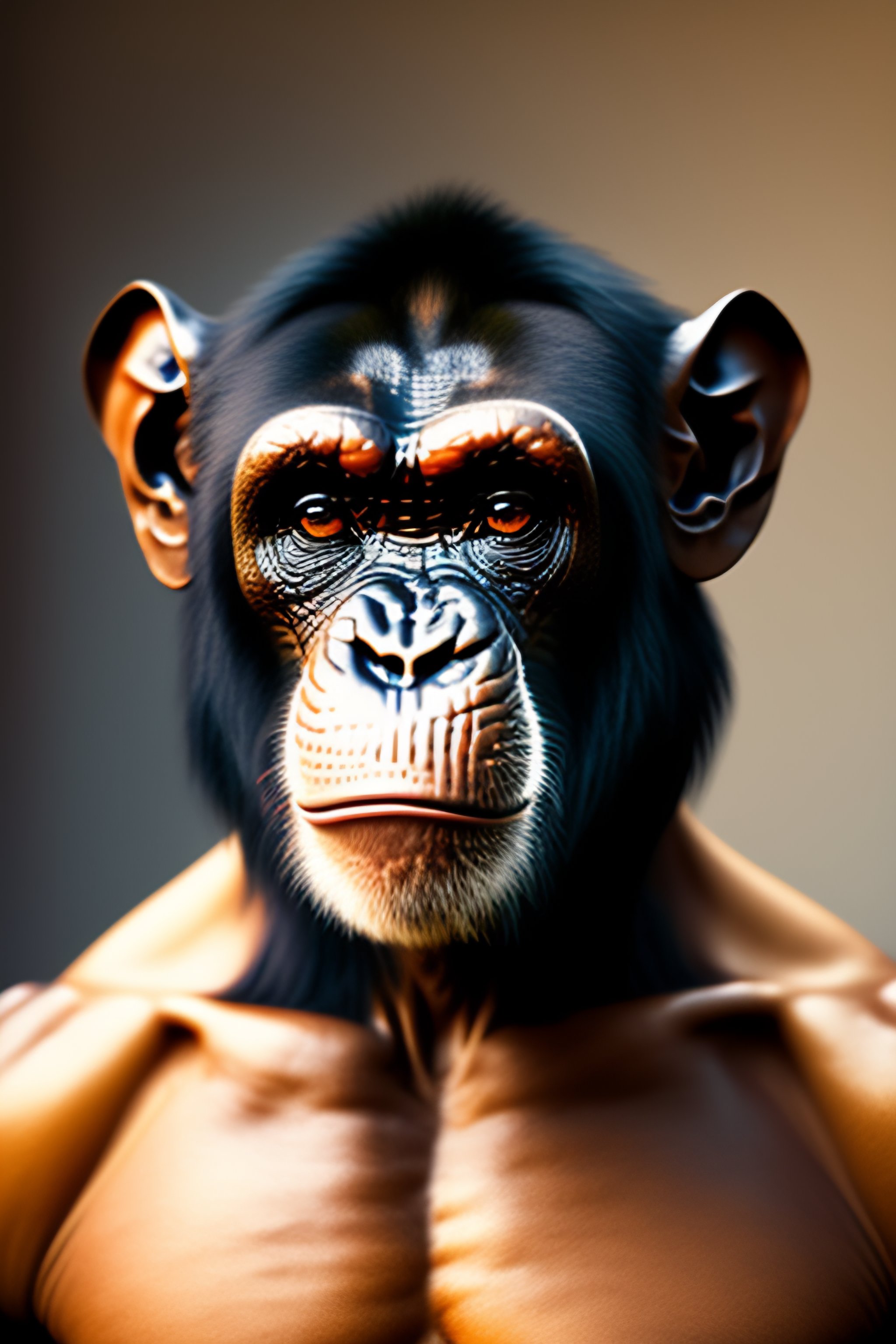 Lexica - Chimpanzee, , boring face, side