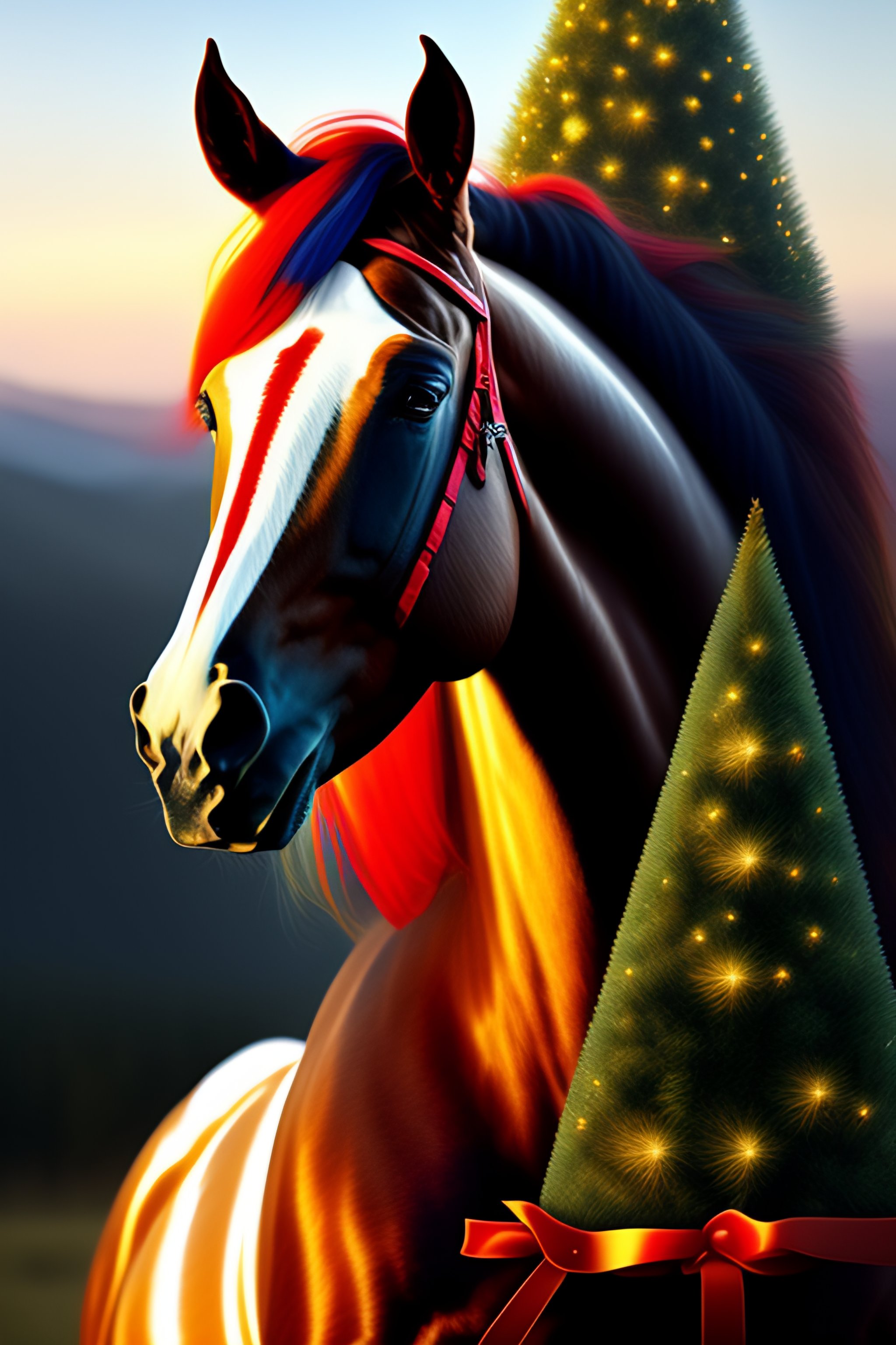 Lexica - Gay horse with Christmas tree