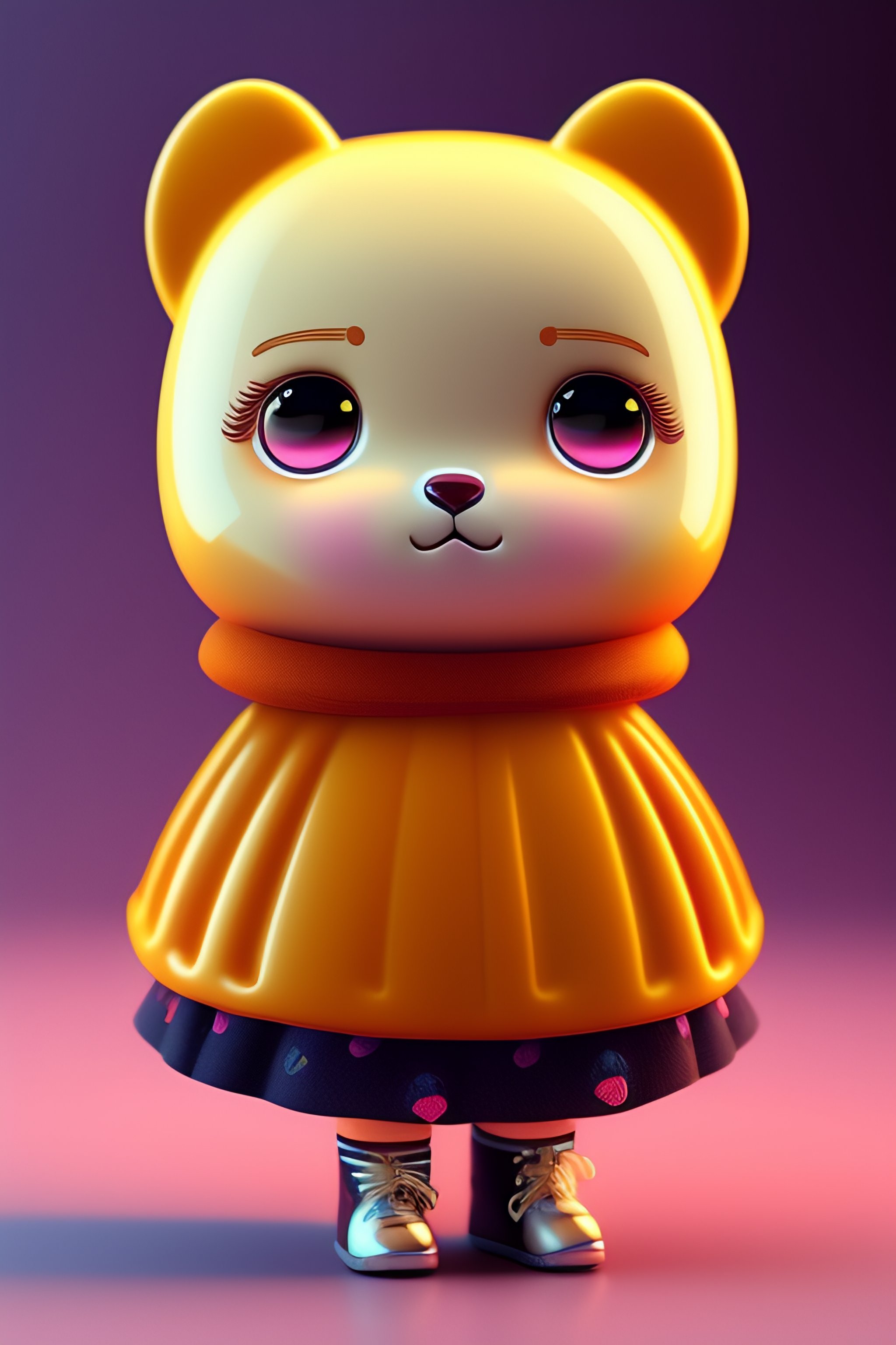 Lexica - Cute and adorable cartoon, surrealism, super cute,3D, kawaii, girl