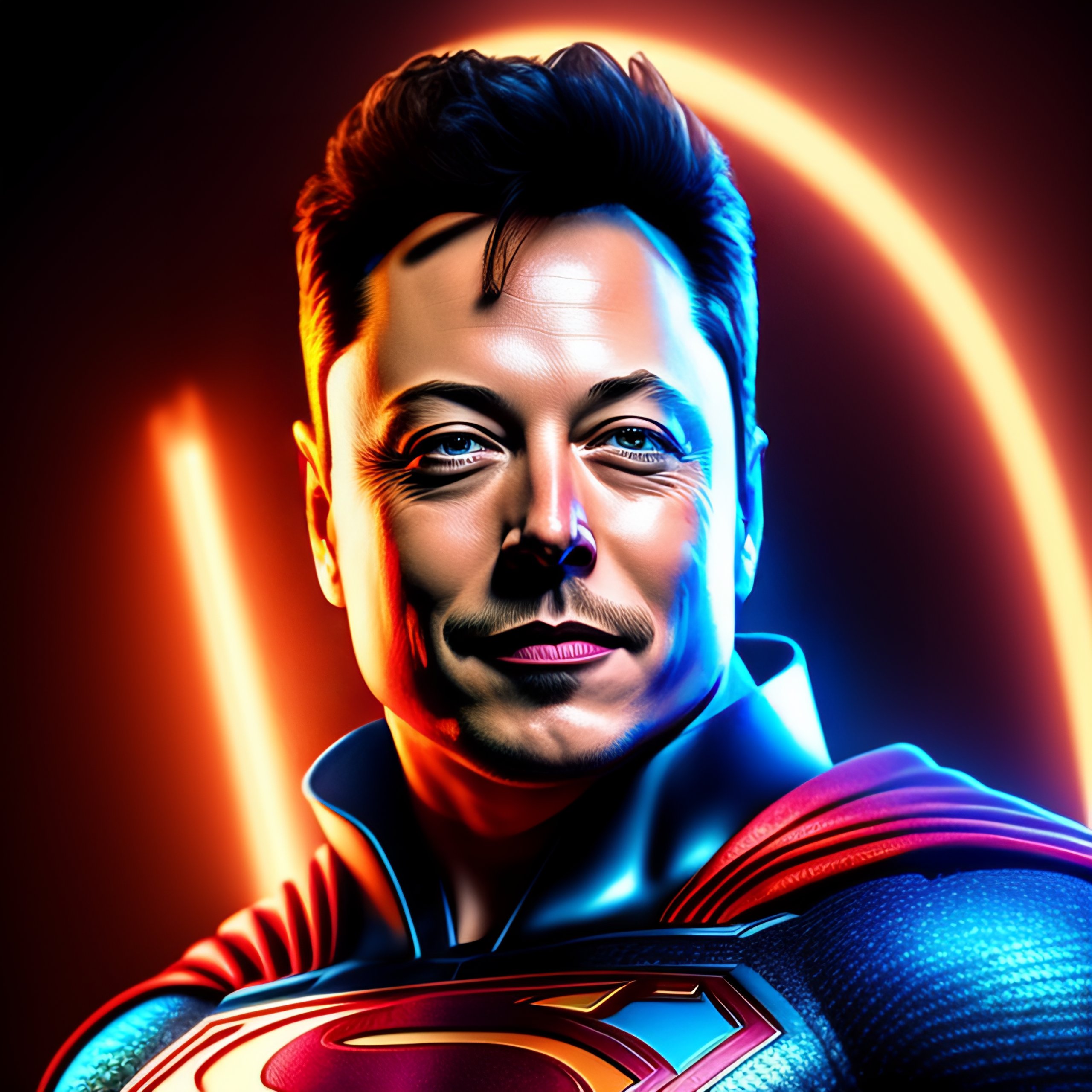 Lexica Highly Detailed Portrait Of Elon Musk Dressed As Superman Global Illumination