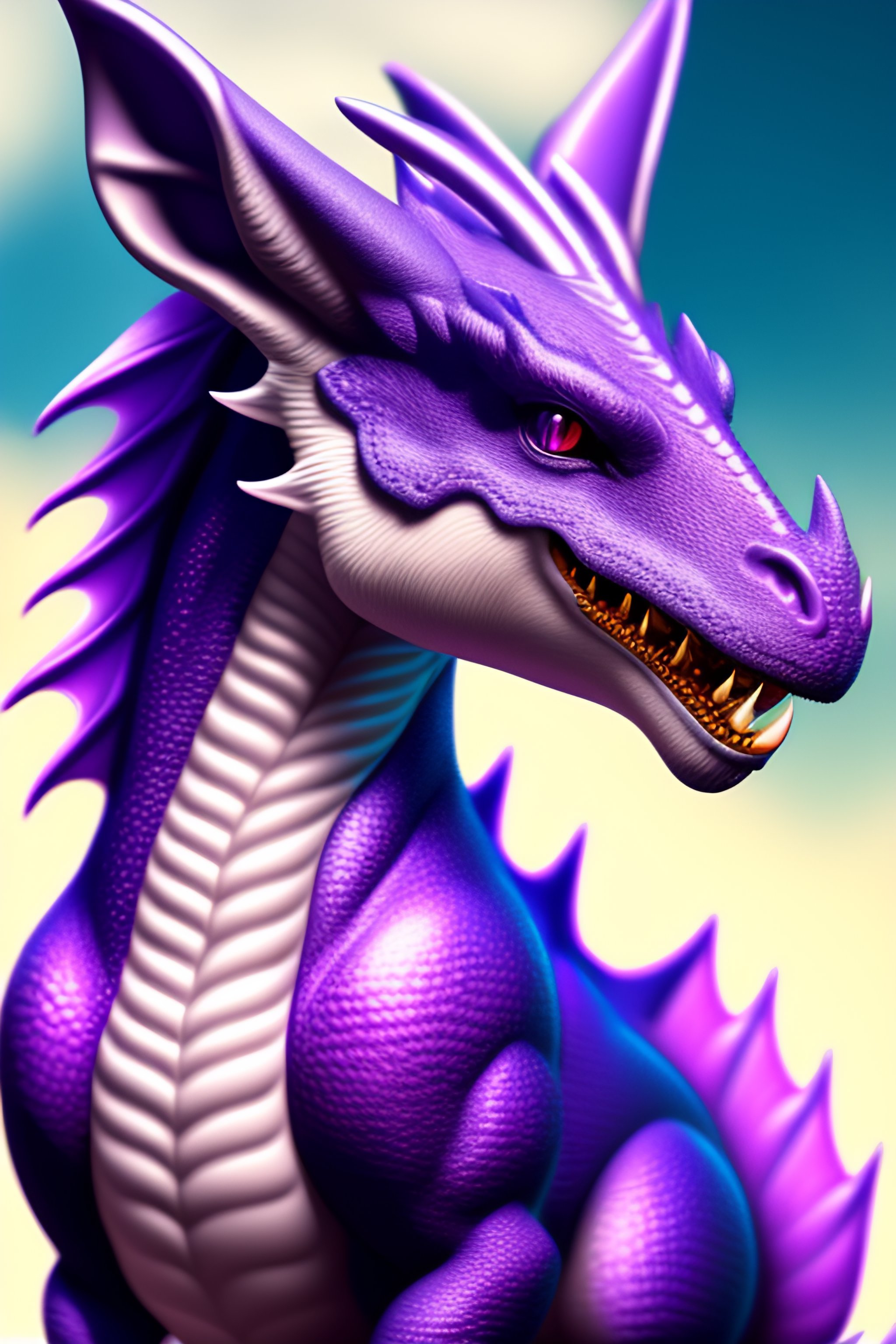 Lexica Cute Lilac Dragon High Quality Hyper Detailed Png