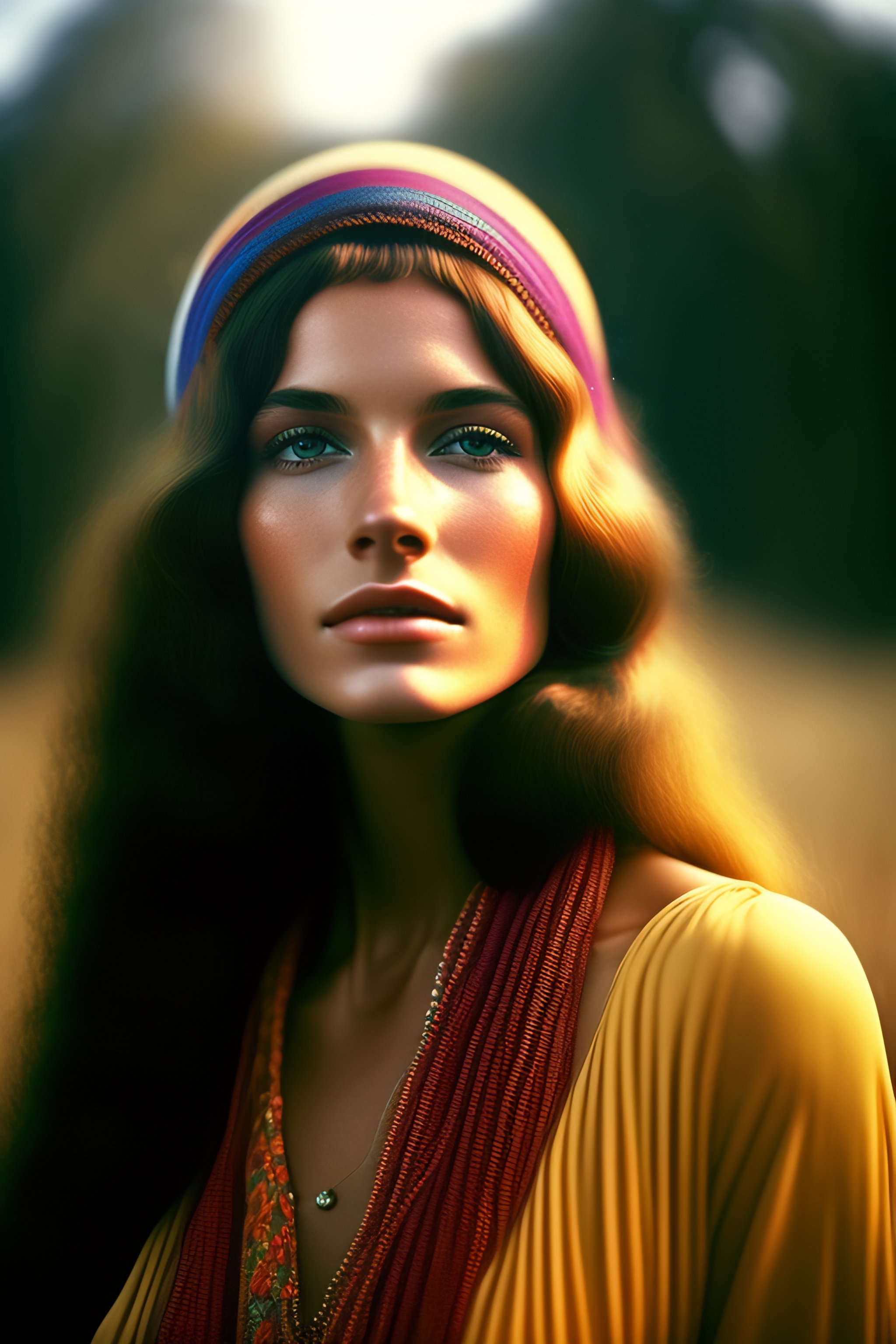 Lexica - A beautiful young woman from 1965 , hippie, Woodstock style ...