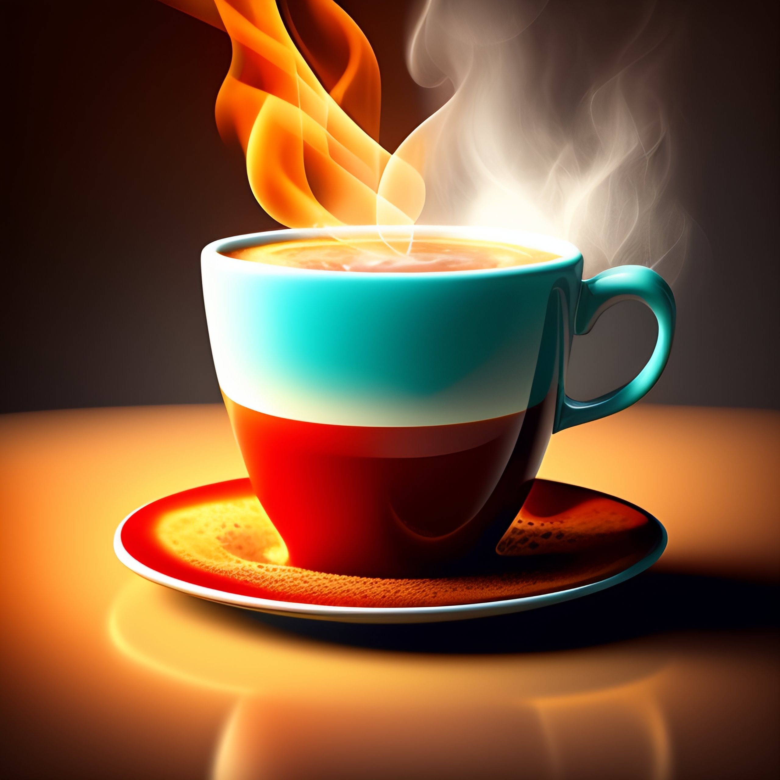 A cup of hot coffee print by Editors Choice