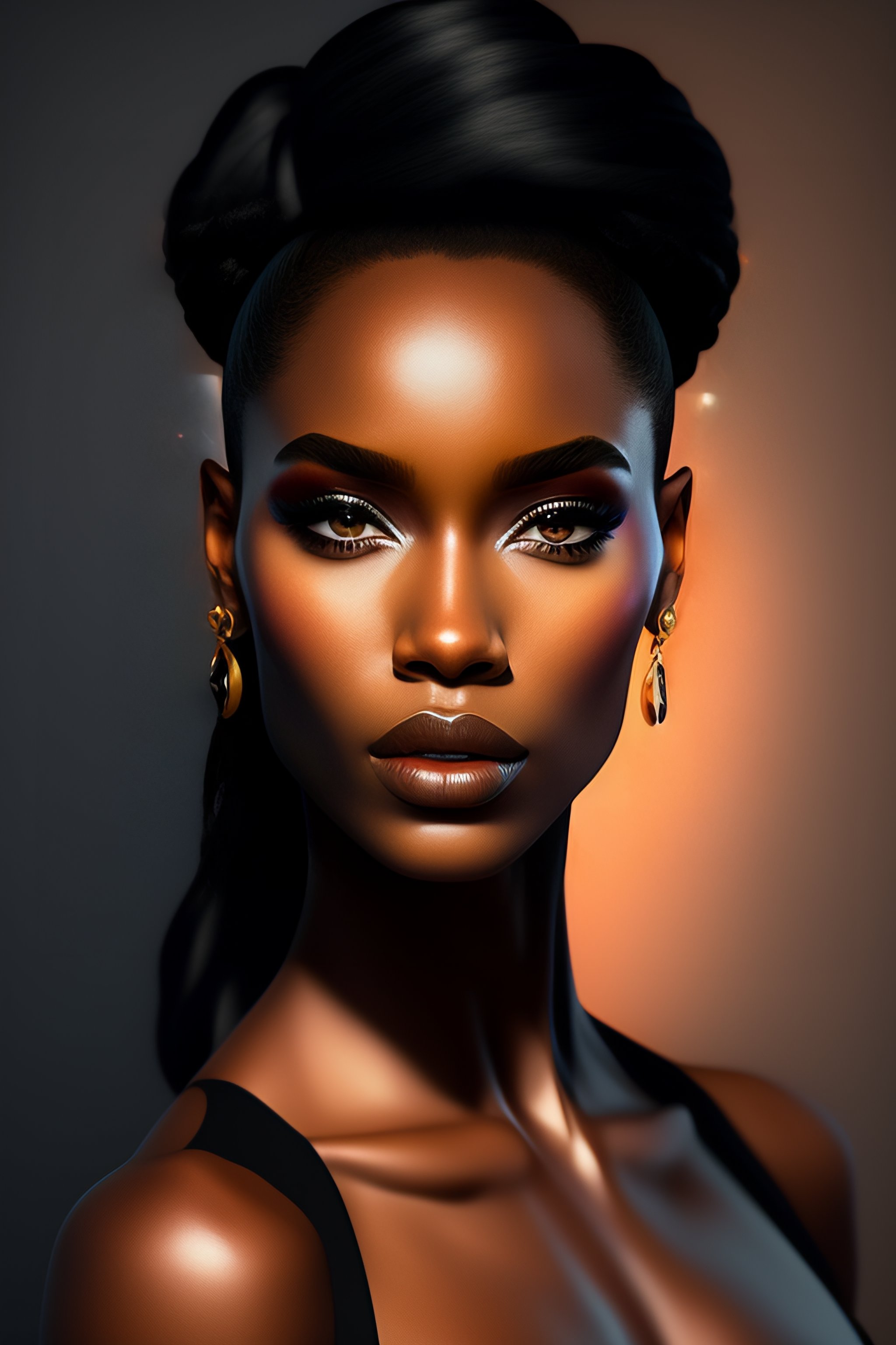 Lexica - Mdjrny-v4 style portrait of a gorgeous black female in the ...