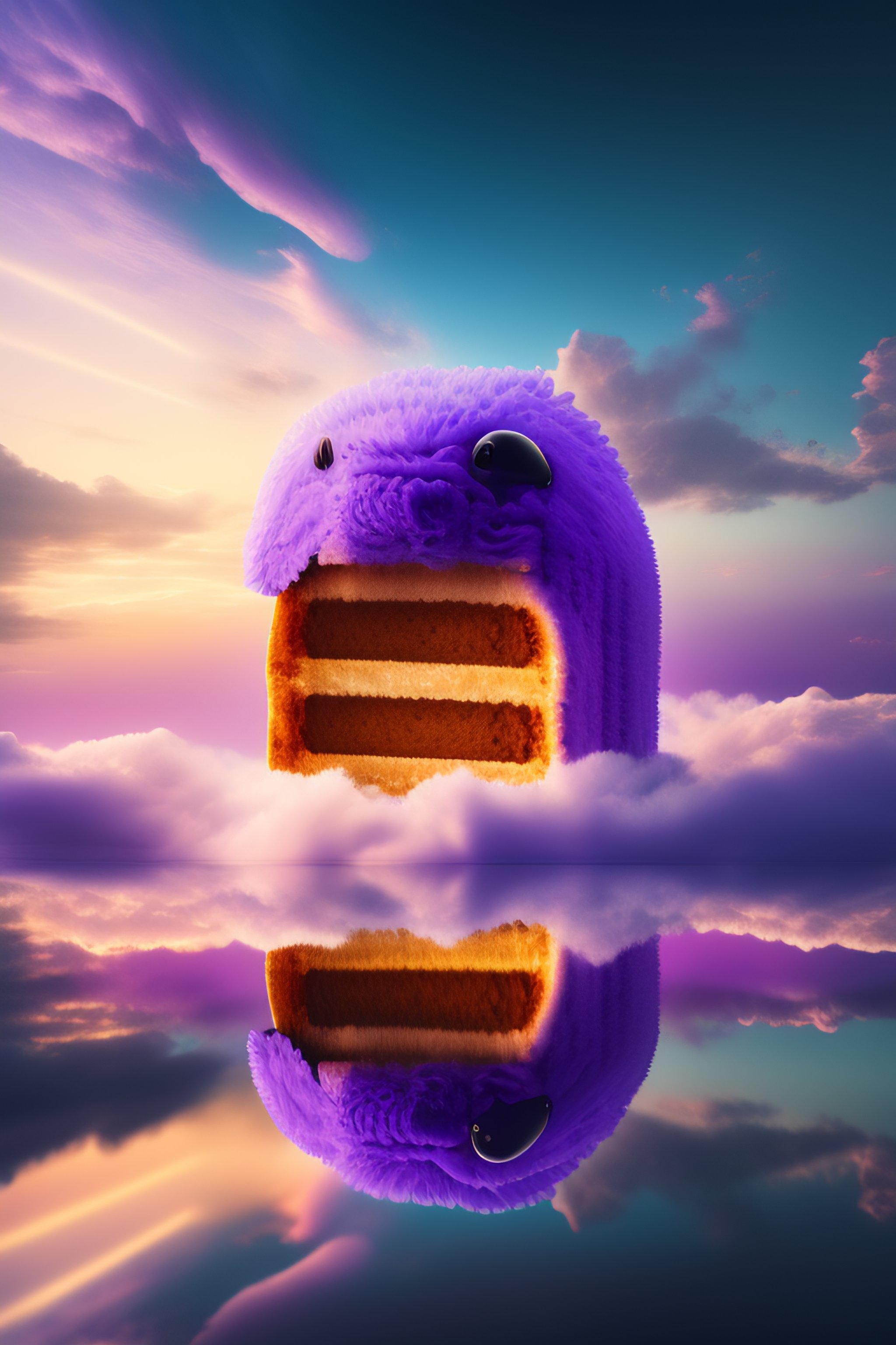 Lexica Flying toast with a crocodile head, poured in magical dust