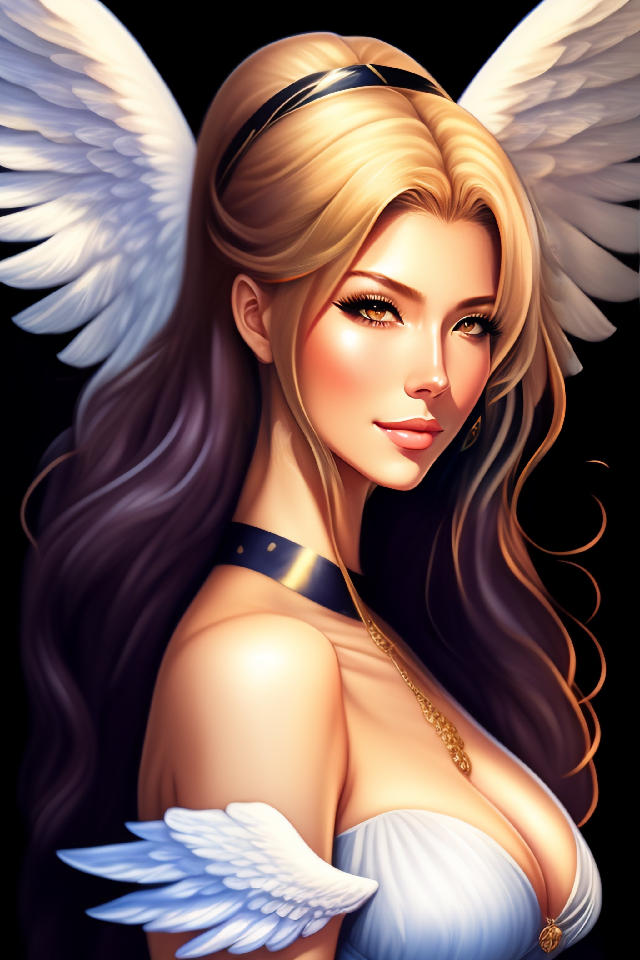 female angel drawing