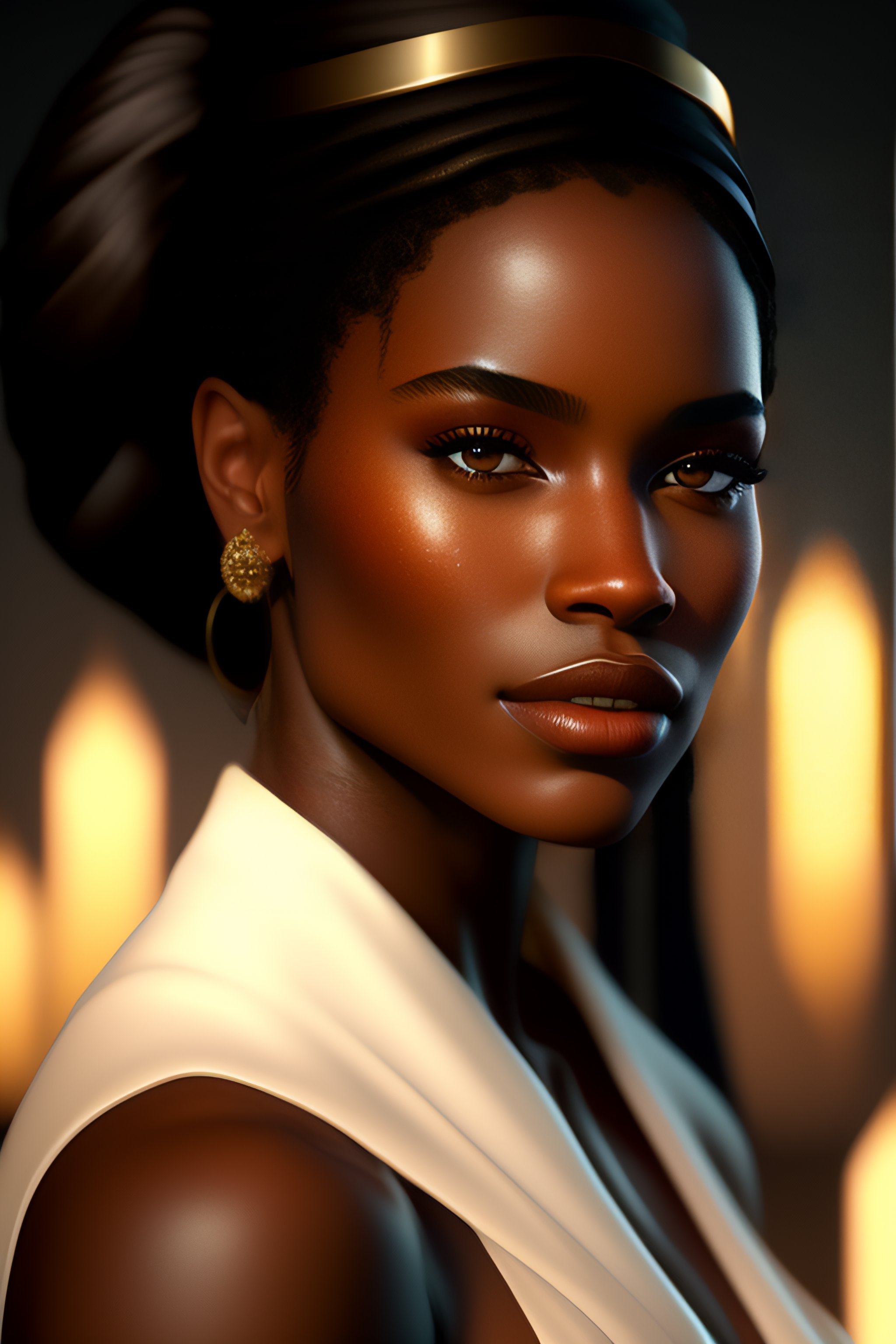 Lexica - A photorealistic hyperrealistic, bright brown eyes, african ...