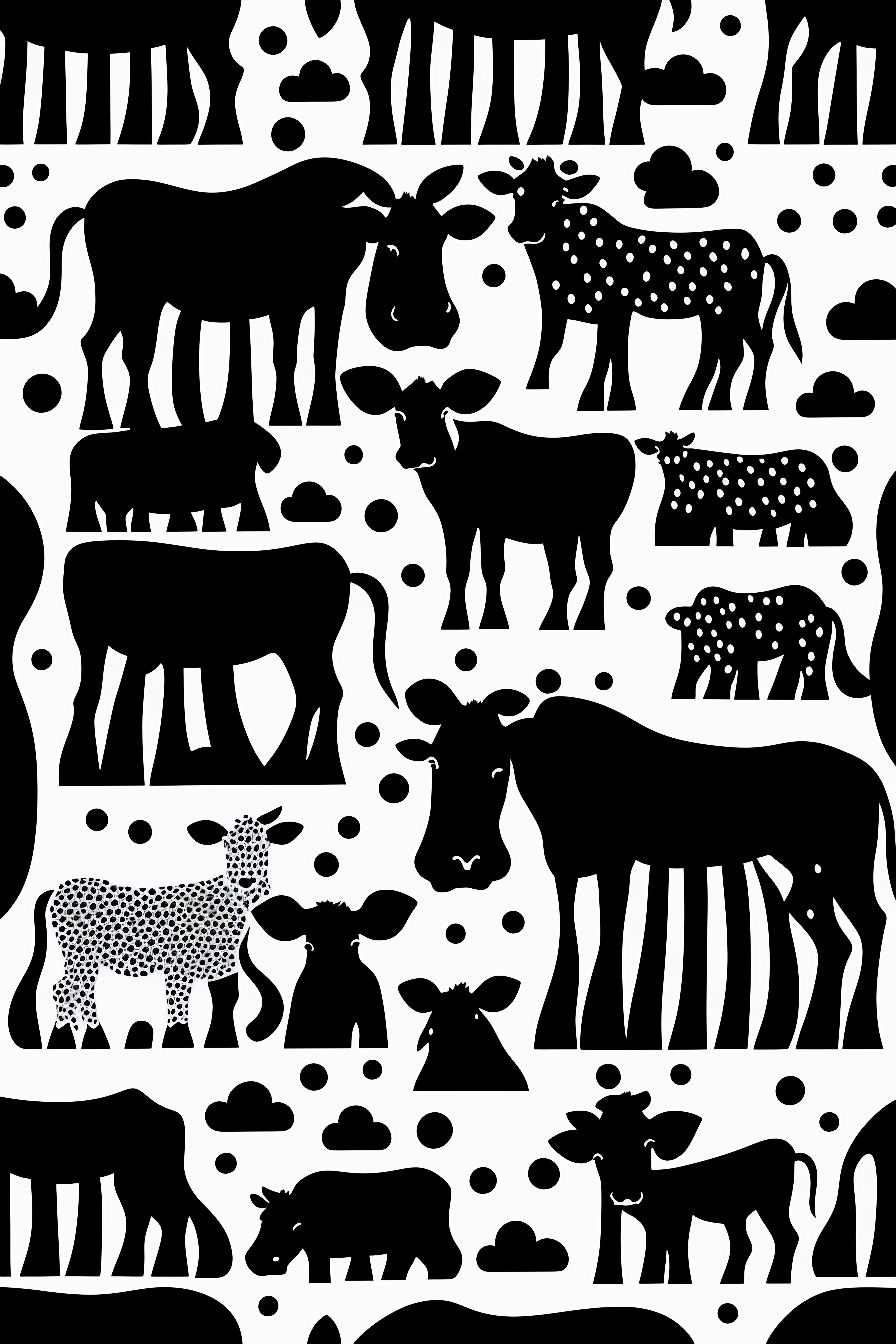 Lexica - Visual stimulation black and white patterns for babies cows