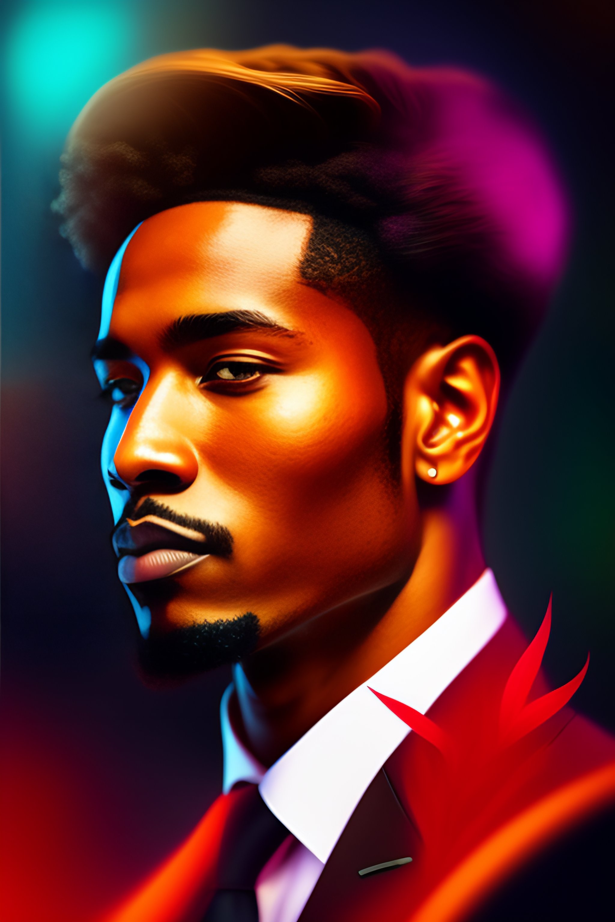 Lexica - 🧏👔🔥🌿🍄, digital Art