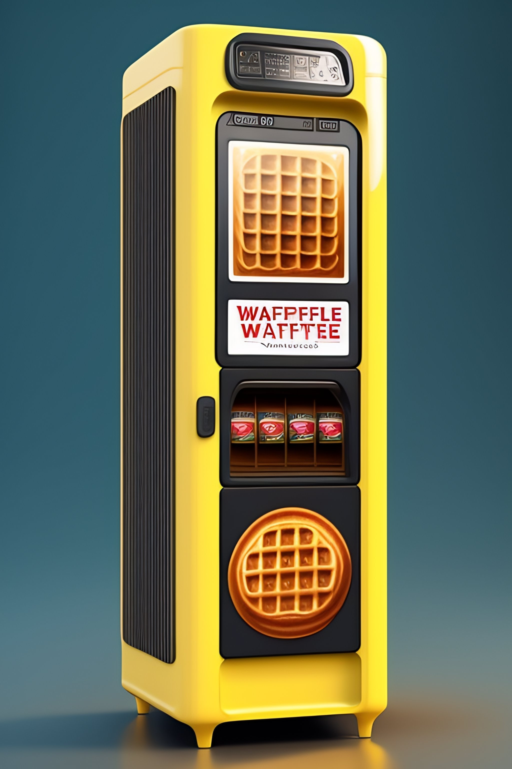 Lexica A waffle vending machine, cute. Concept art illustration