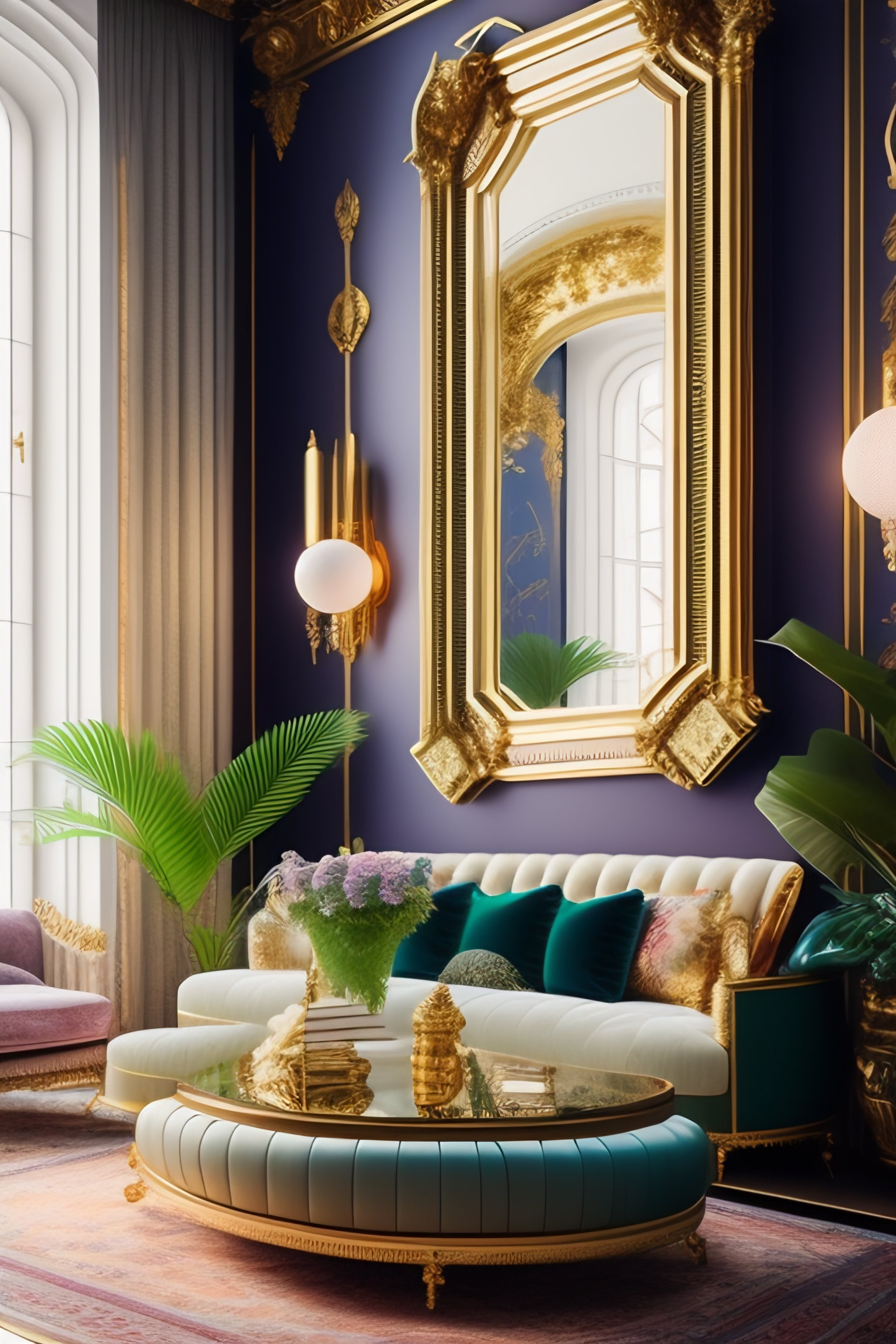 Lexica - Photo by Architectural Digest: Maximalist white {vaporwave ...