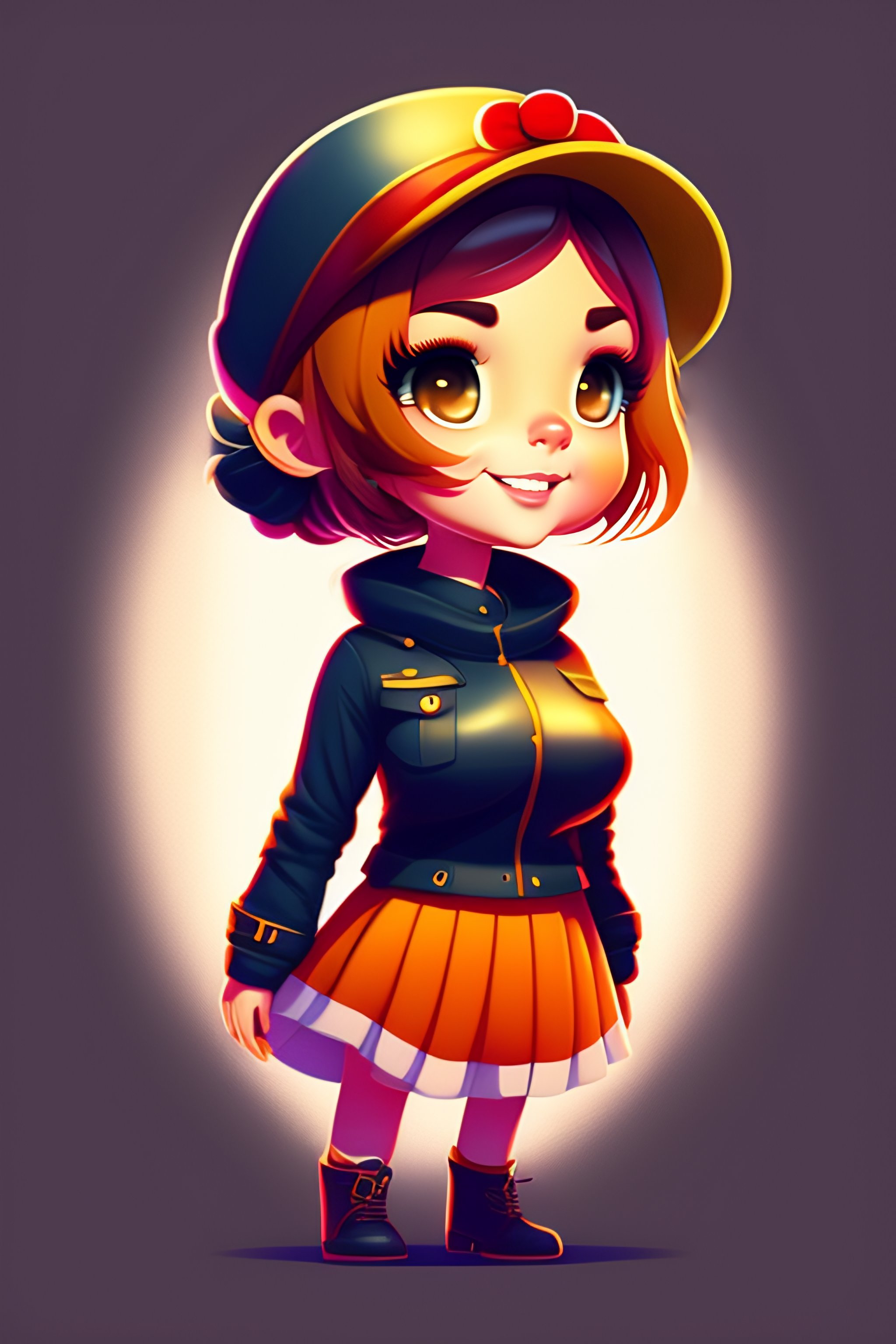 Lexica - Character cartoon with full body, lines, cute