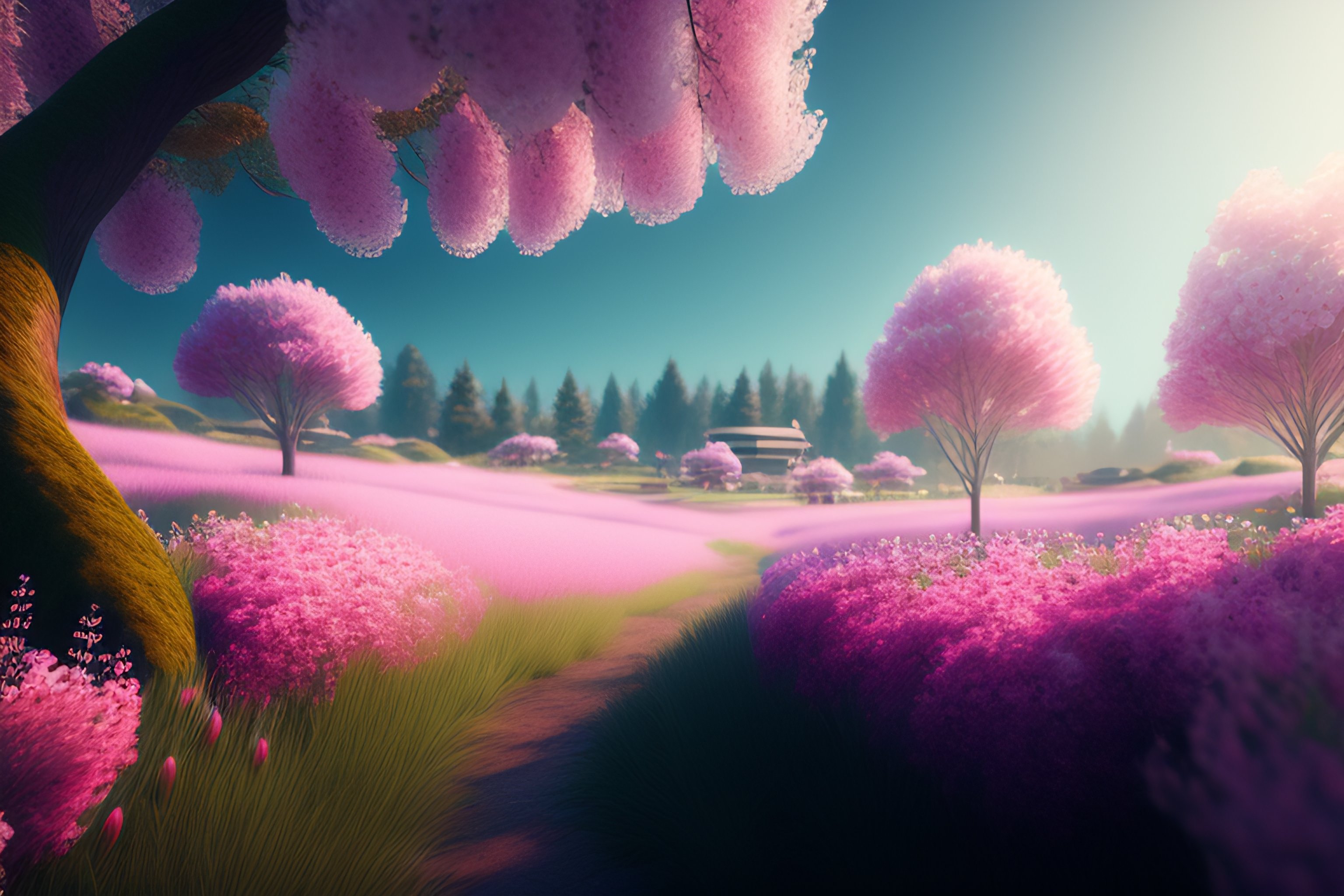 Lexica - A beautiful photo realistic spring blossom landscape ,photo ...