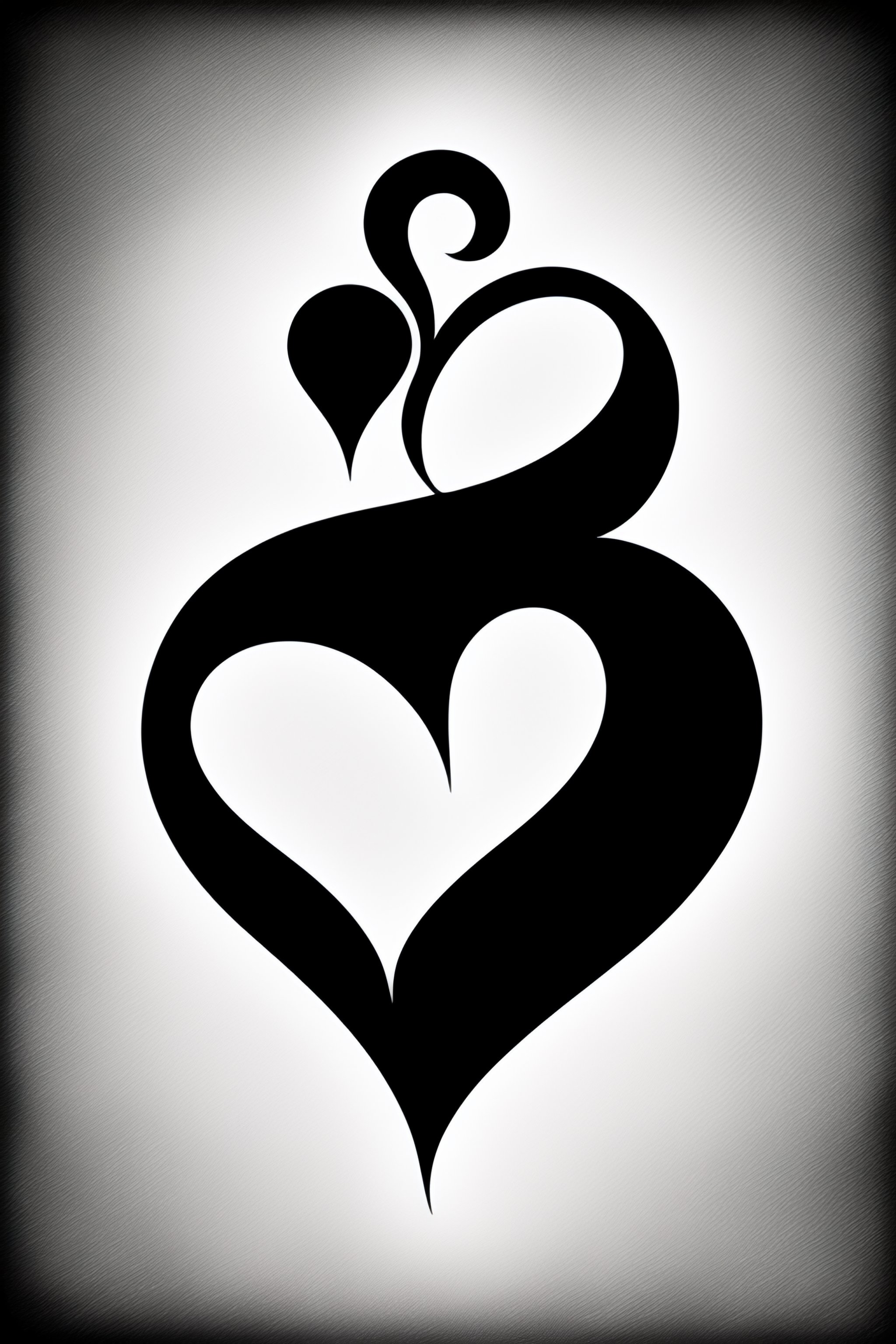 simple black heart tattoo