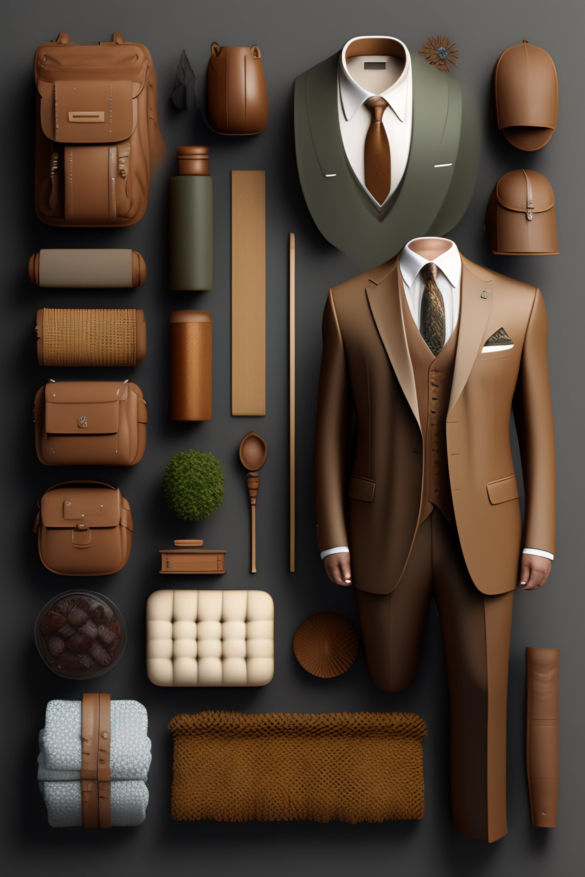 Lexica - [2-piece suit], Costumes and props, Knolling, Knolling layout ...