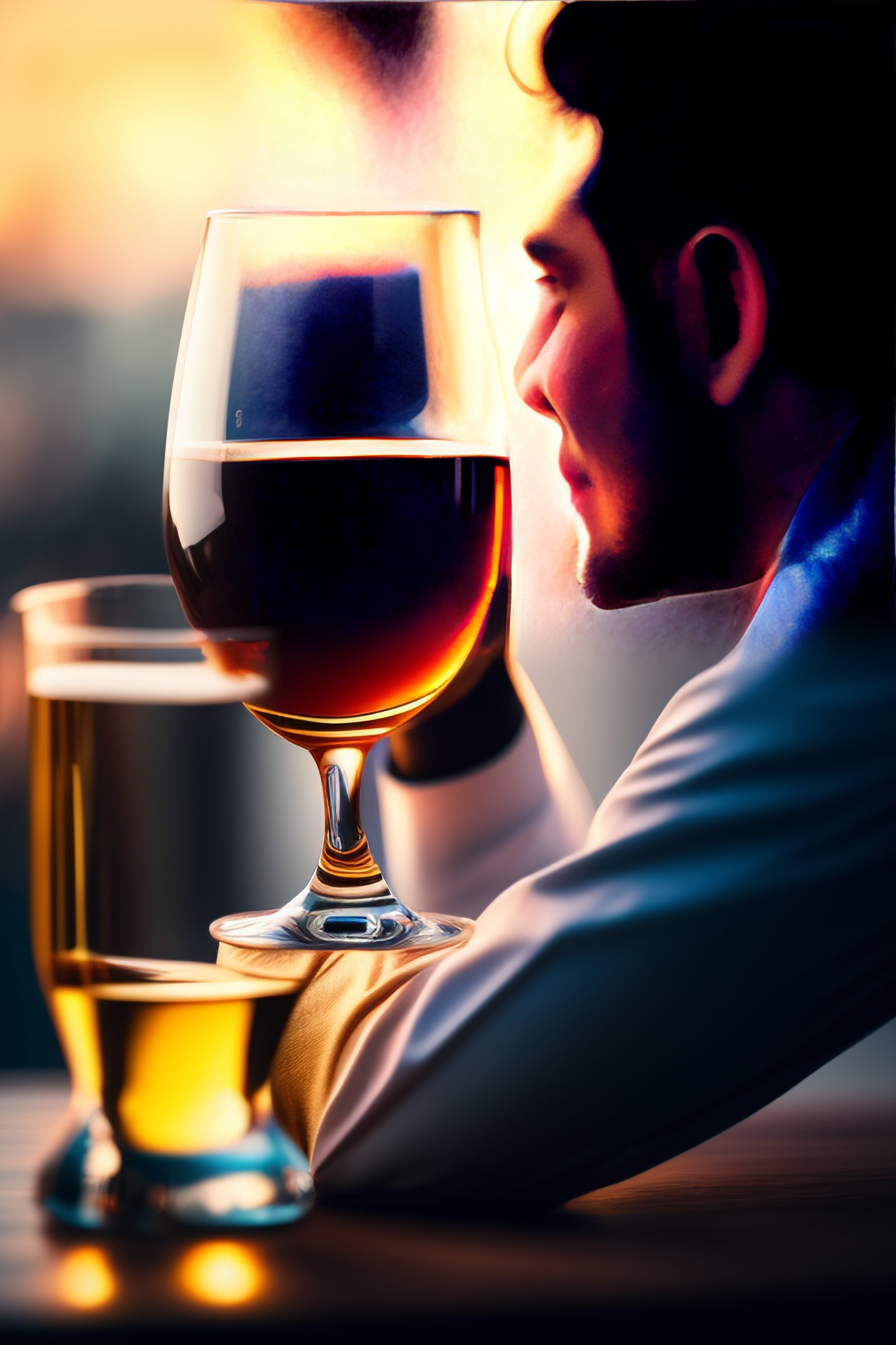 Lexica - Man raising glass for new year eve 2023