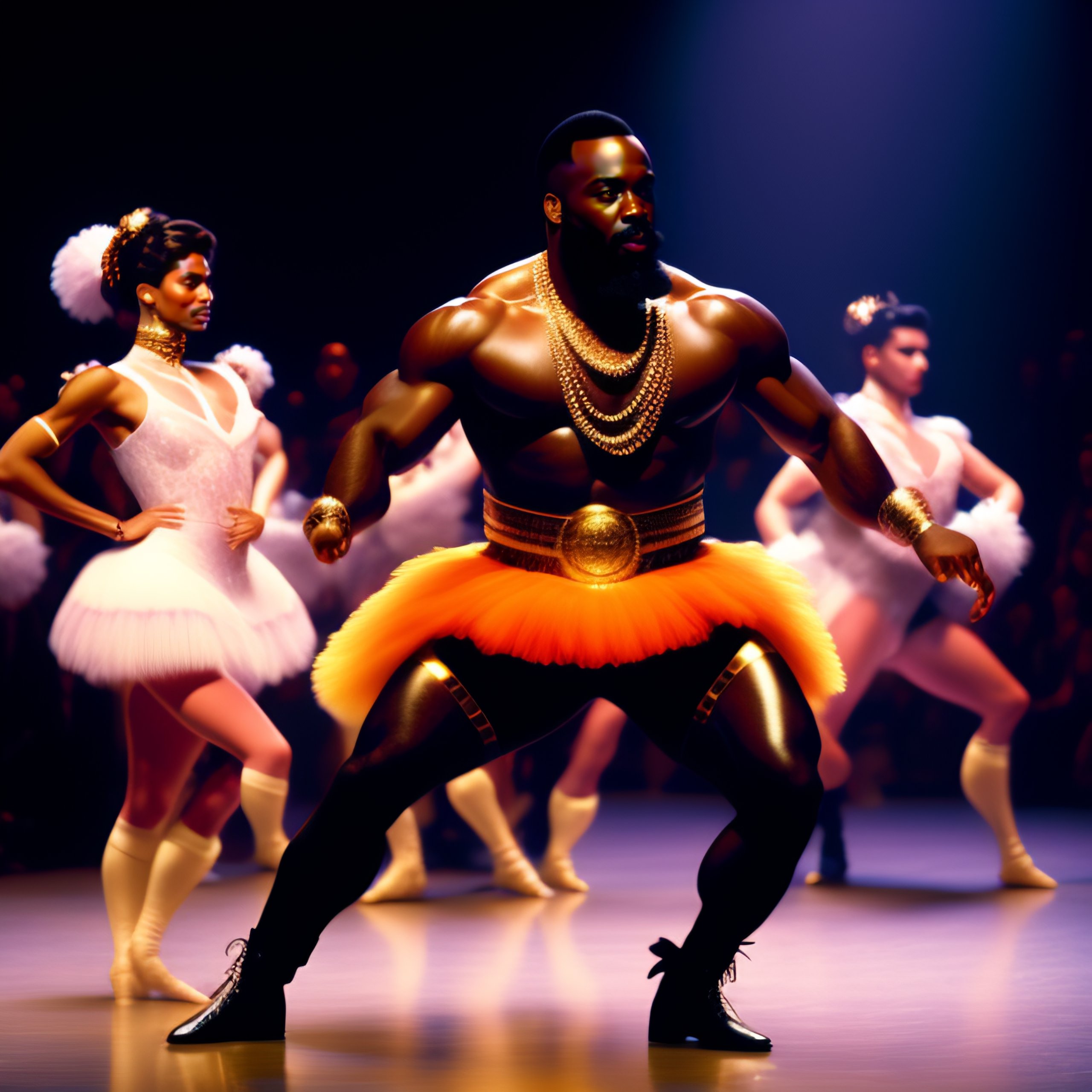 Lexica - Laurence Tureaud Mr. T dancing as a ballerina in the nut cracker