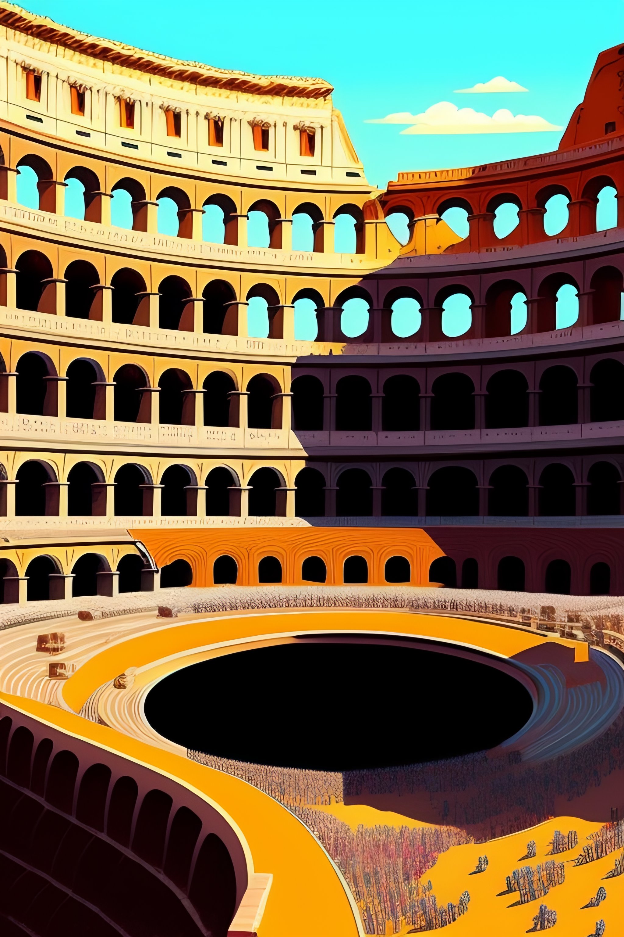 Lexica - Rome coliseum illustration Pauline Baynes