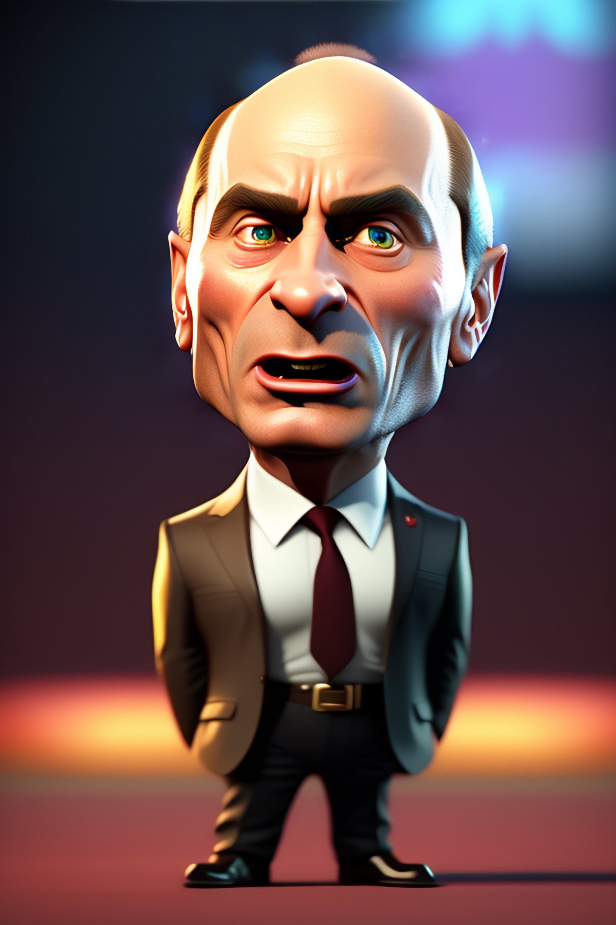 Lexica - Vladimir Putin cute angry caricature as a pixar disney ...