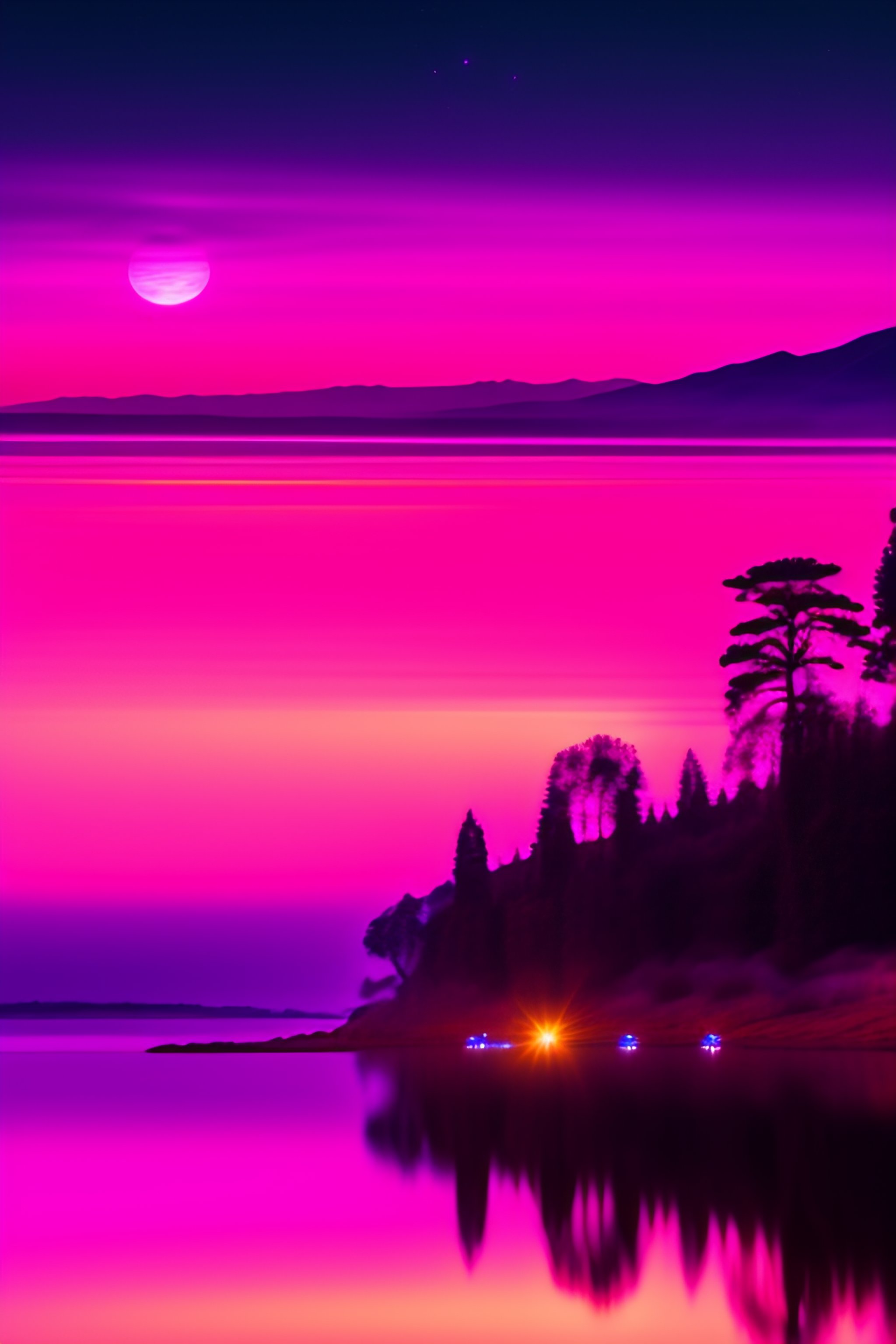 Lexica - Pink night sky