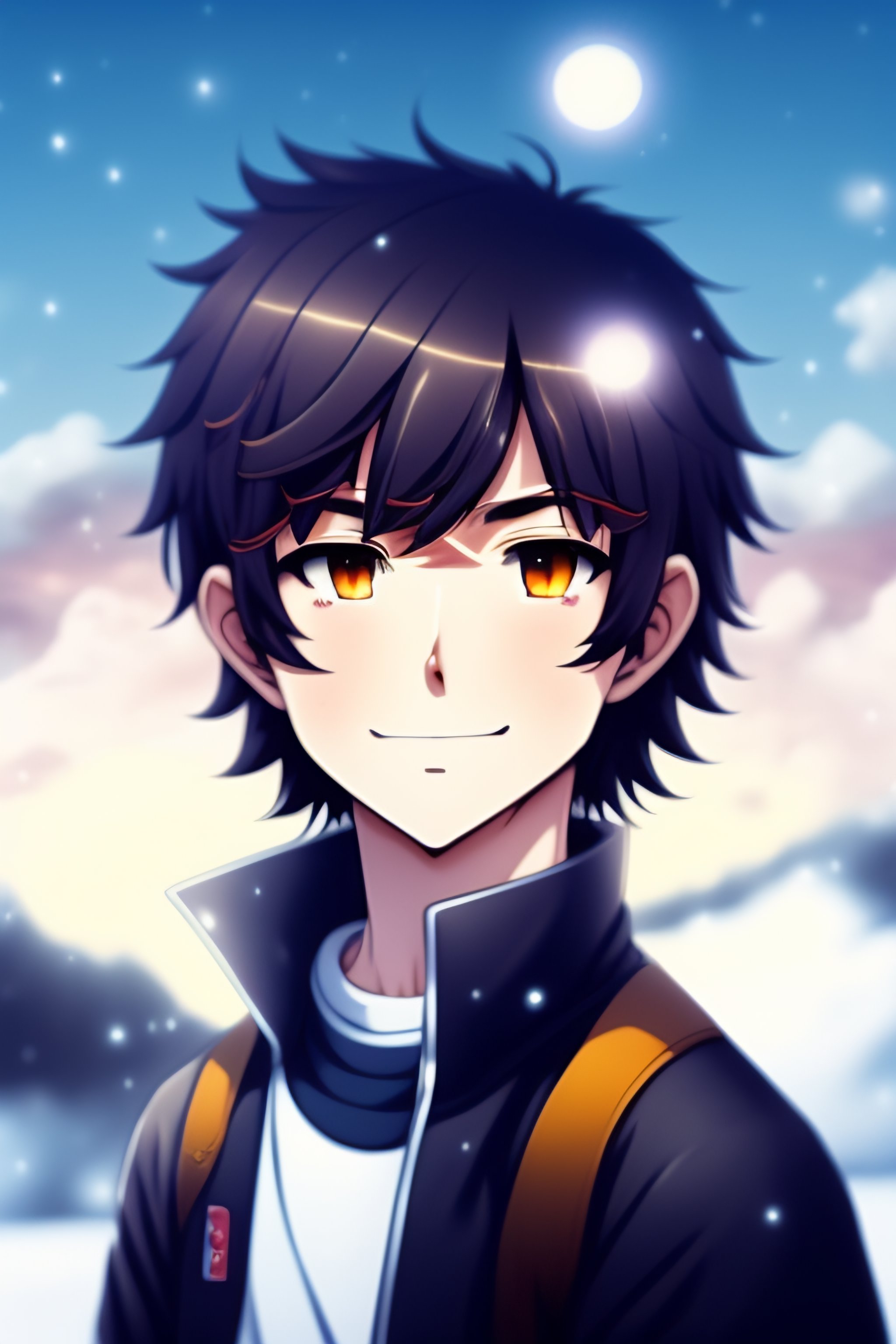 Anime Boy Eyes Happy