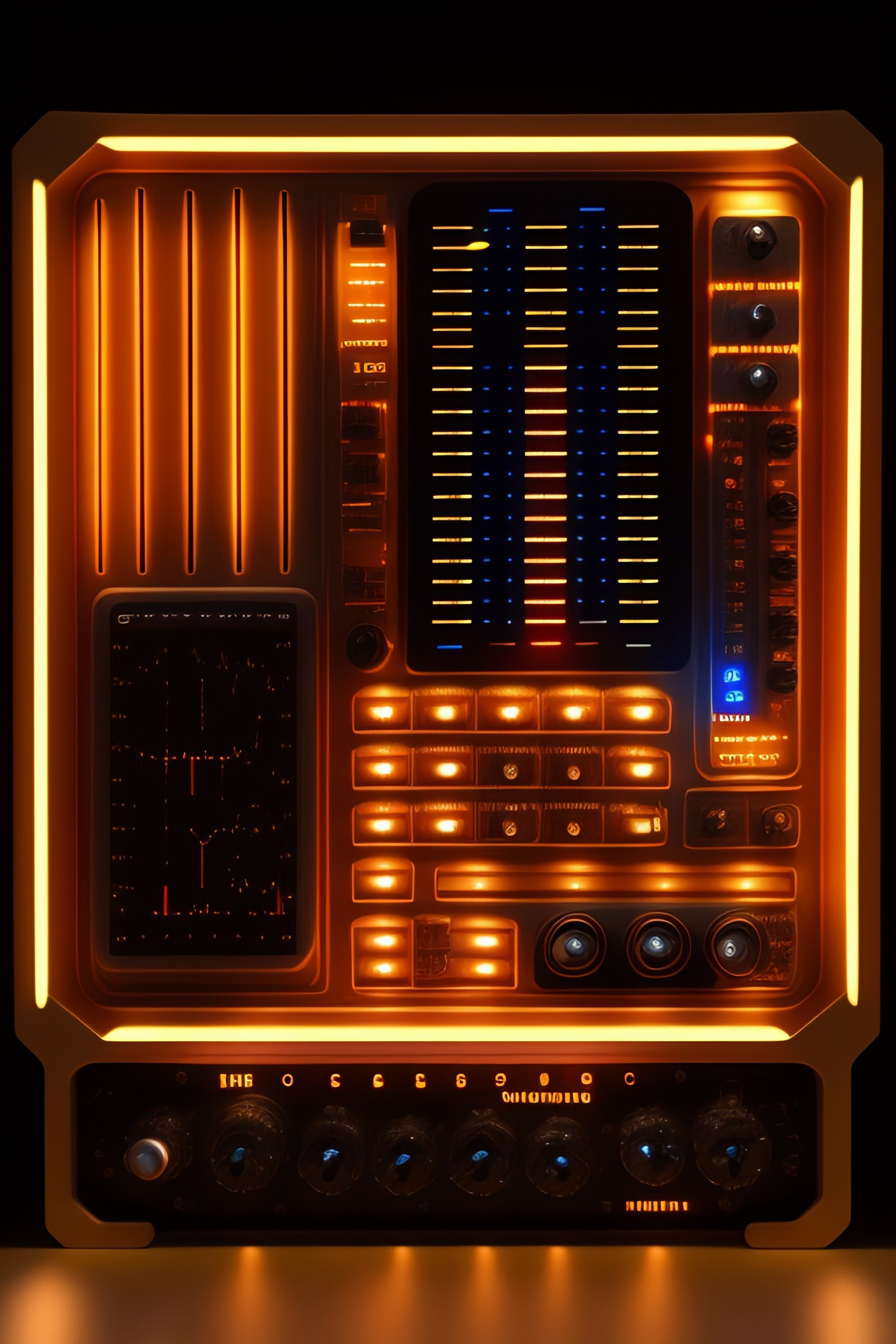 Lexica - Star Wars, cyberpunk, oscilloscope control panel, rusty brown ...