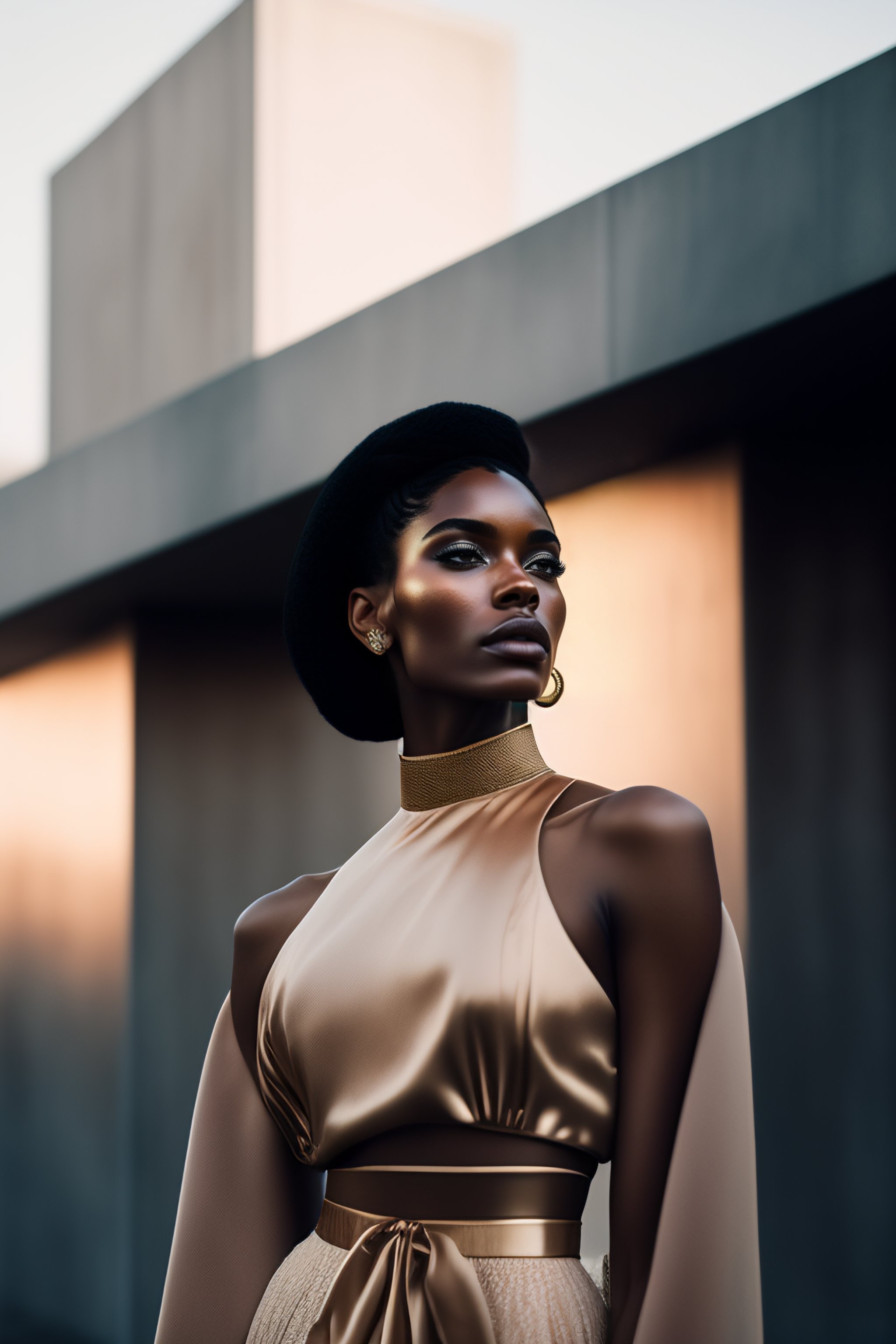 Lexica - Portrait of haute couture beautiful african american fashion ...