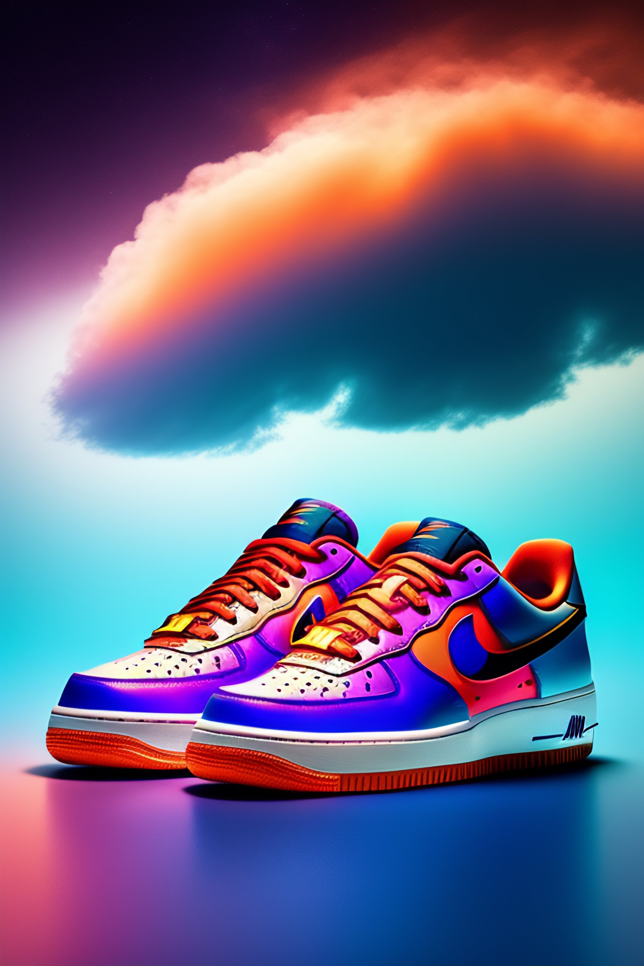 Lexica Nike airforce 1 colorway pink cloud background